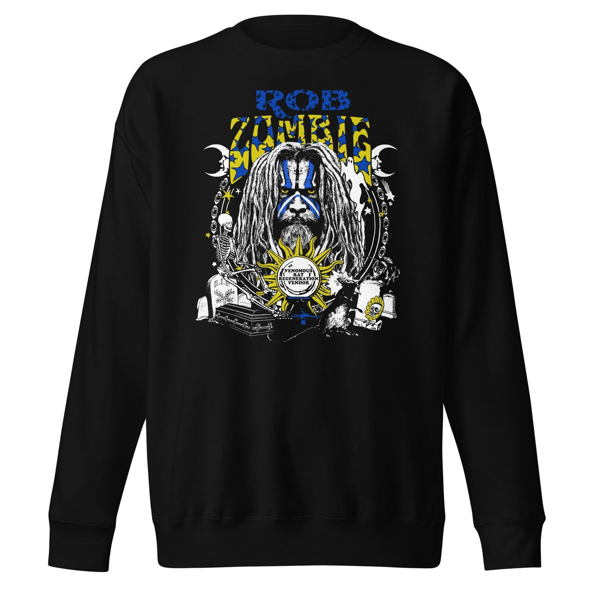 MerchMoment Rob Zombie - Venemous Rat Crewneck Sweatshirt Officially Licensed