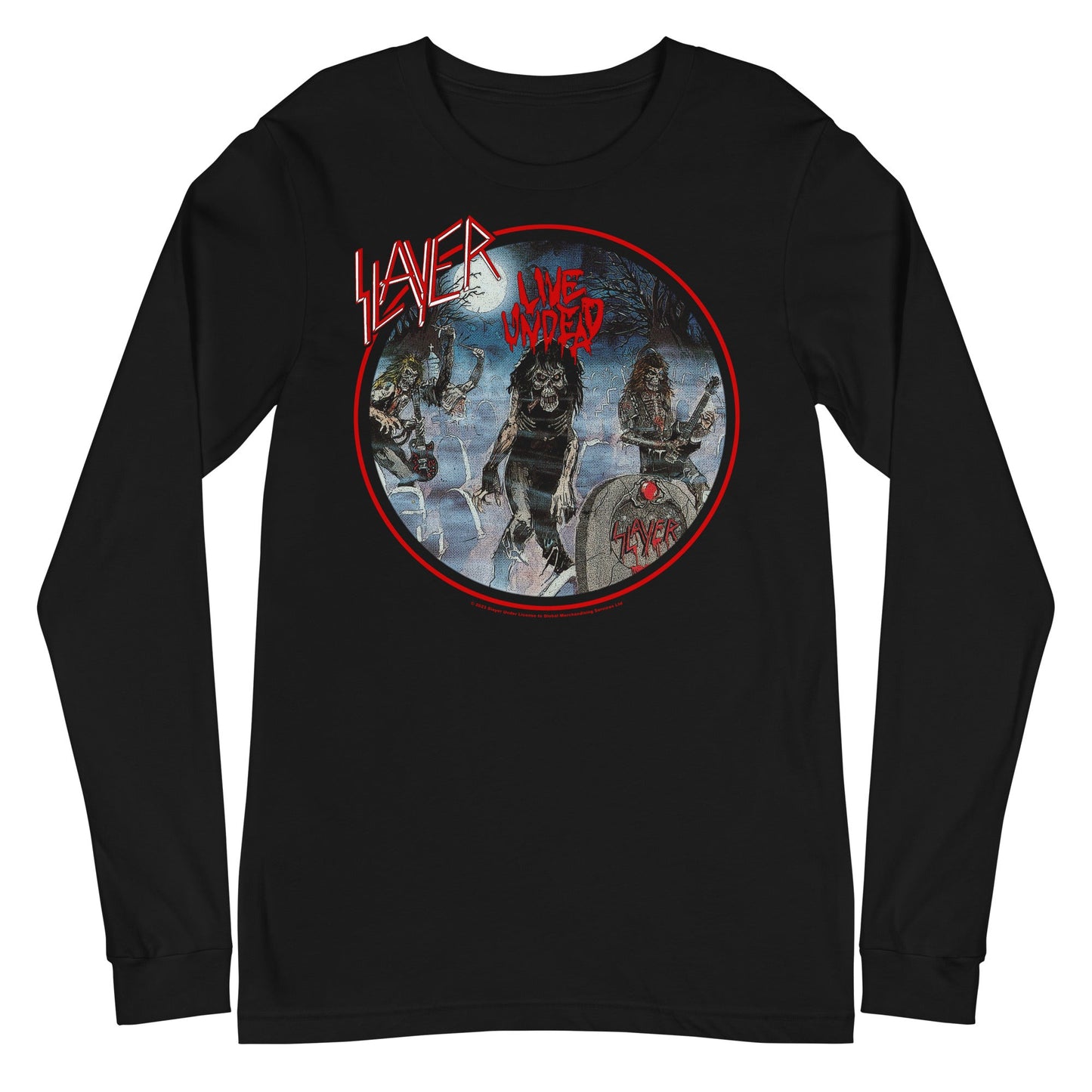 MerchMoment Slayer - Death Rock Long Sleeve Shirt Officially Licensed