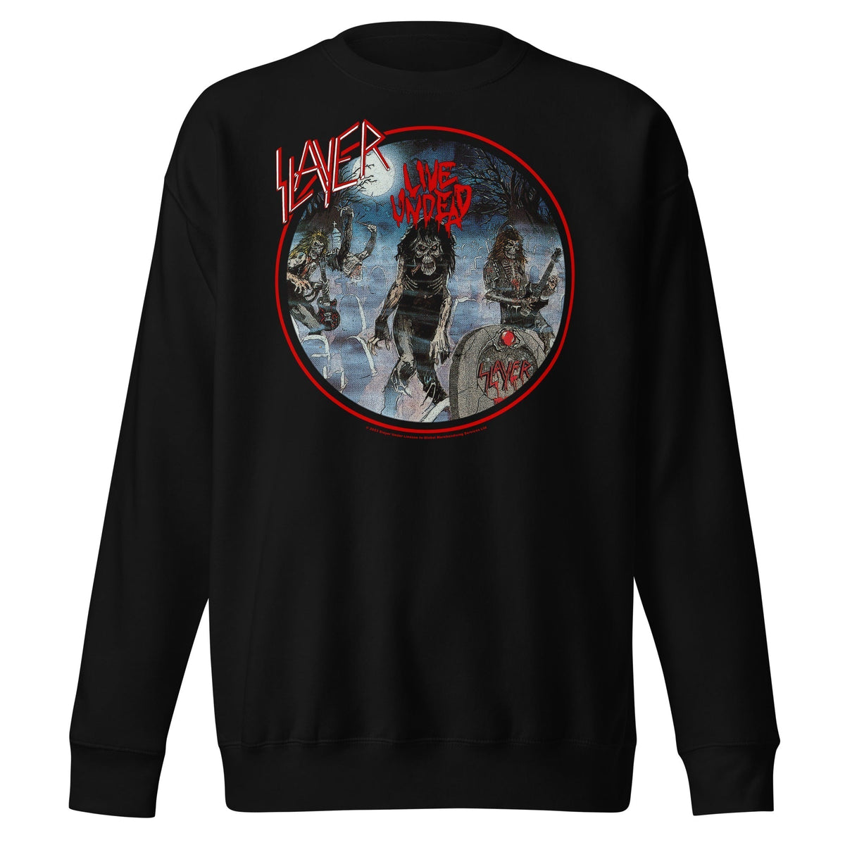 MerchMoment Slayer - Death Rock Crewneck Sweatshirt Officially Licensed