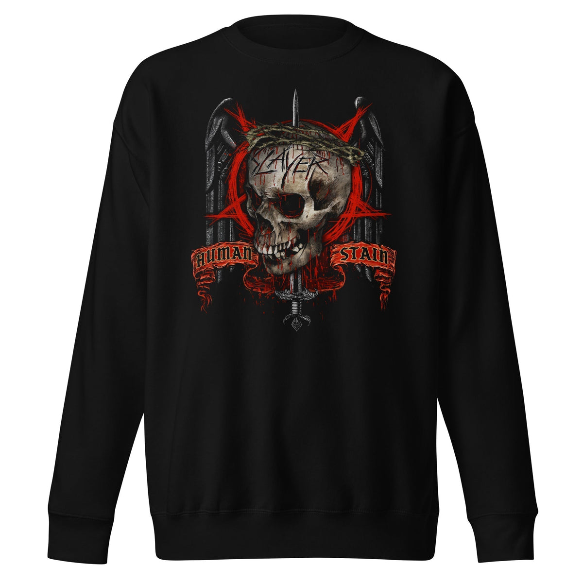 MerchMoment Slayer - Human Stain Crewneck Sweatshirt Officially Licensed