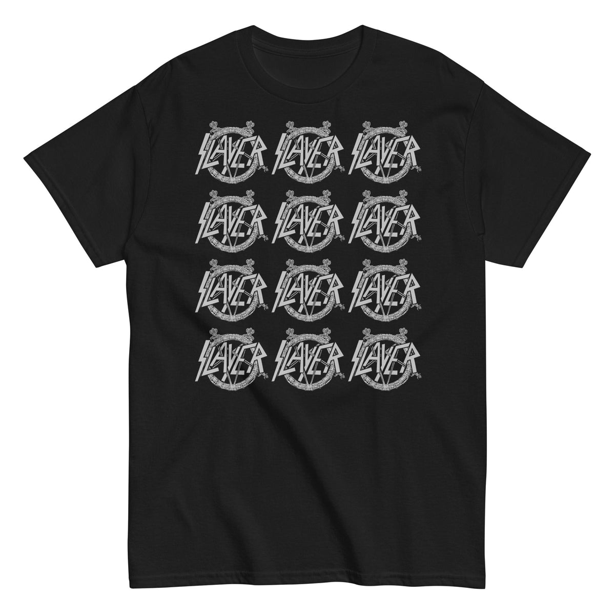 MerchMoment Slayer - Repeat Logo Mens T Shirt Officially Licensed