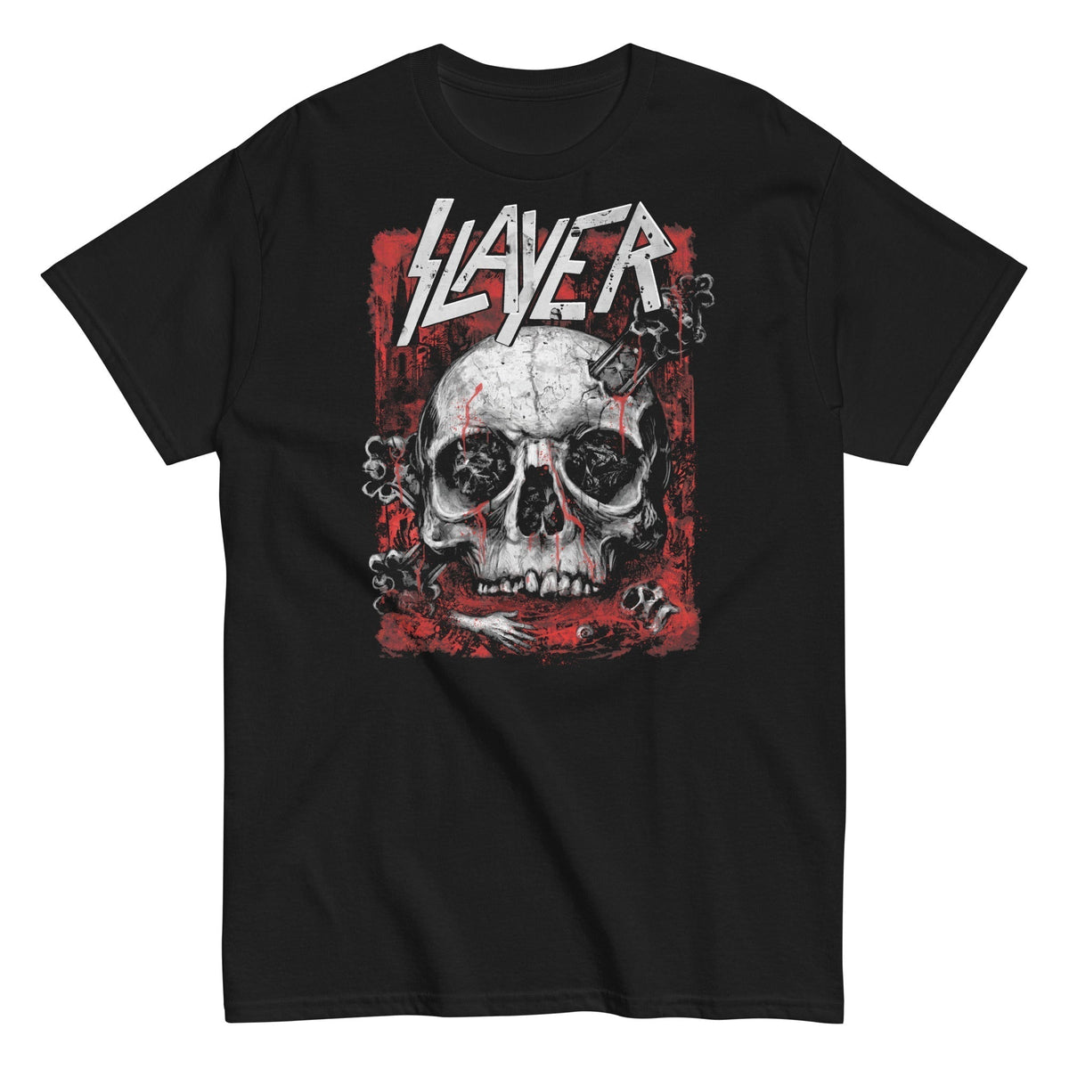 MerchMoment Slayer - Skull Logo Mens T Shirt Officially Licensed