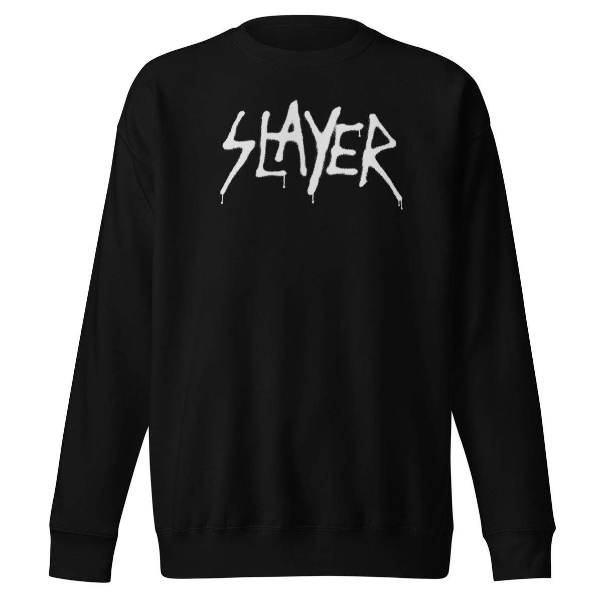 MerchMoment Slayer - White Drip Logo Crewneck Sweatshirt Officially Licensed