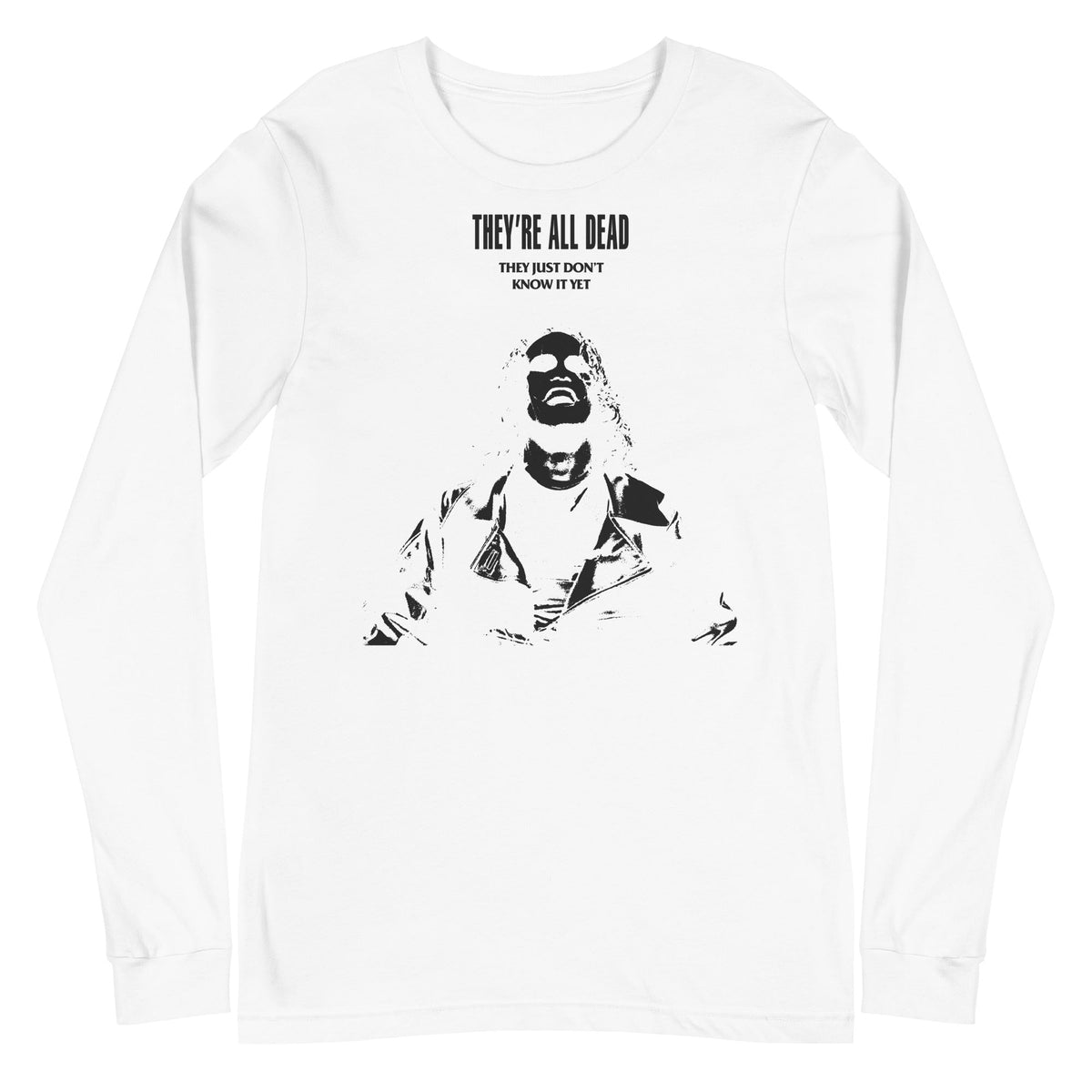 MerchMoment The Crow - Black Outline Long Sleeve Shirt Officially Licensed
