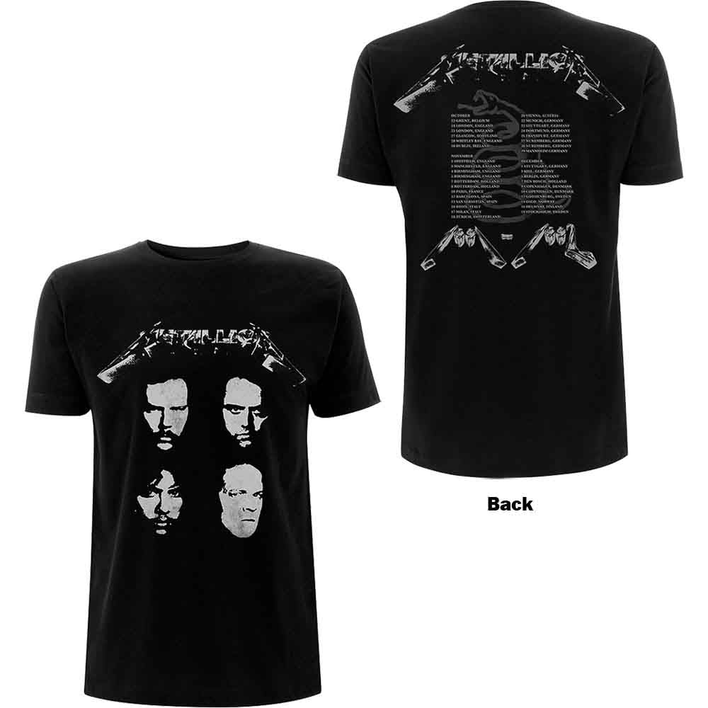 Metallica 4 Faces Mens T Shirt Officially Licensed
