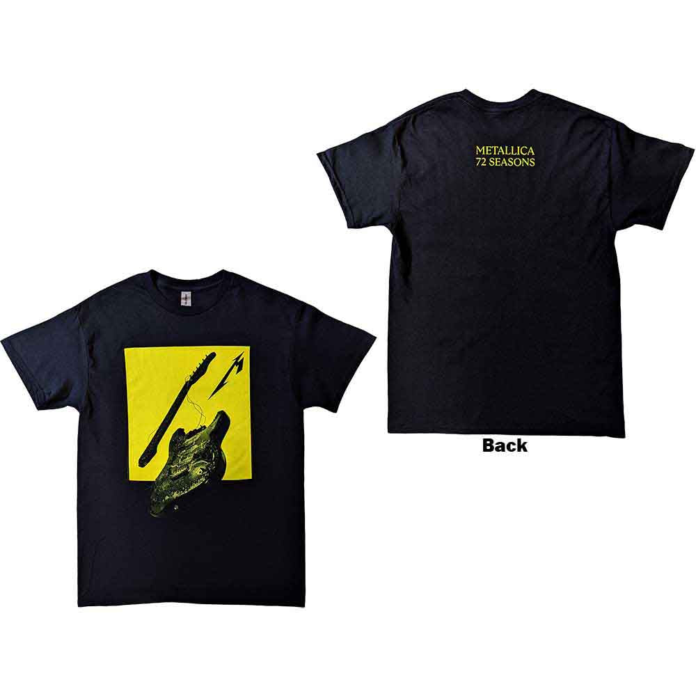 Metallica 72 Seasons Broken/Burnt Guitar Mens T Shirt Officially Licensed