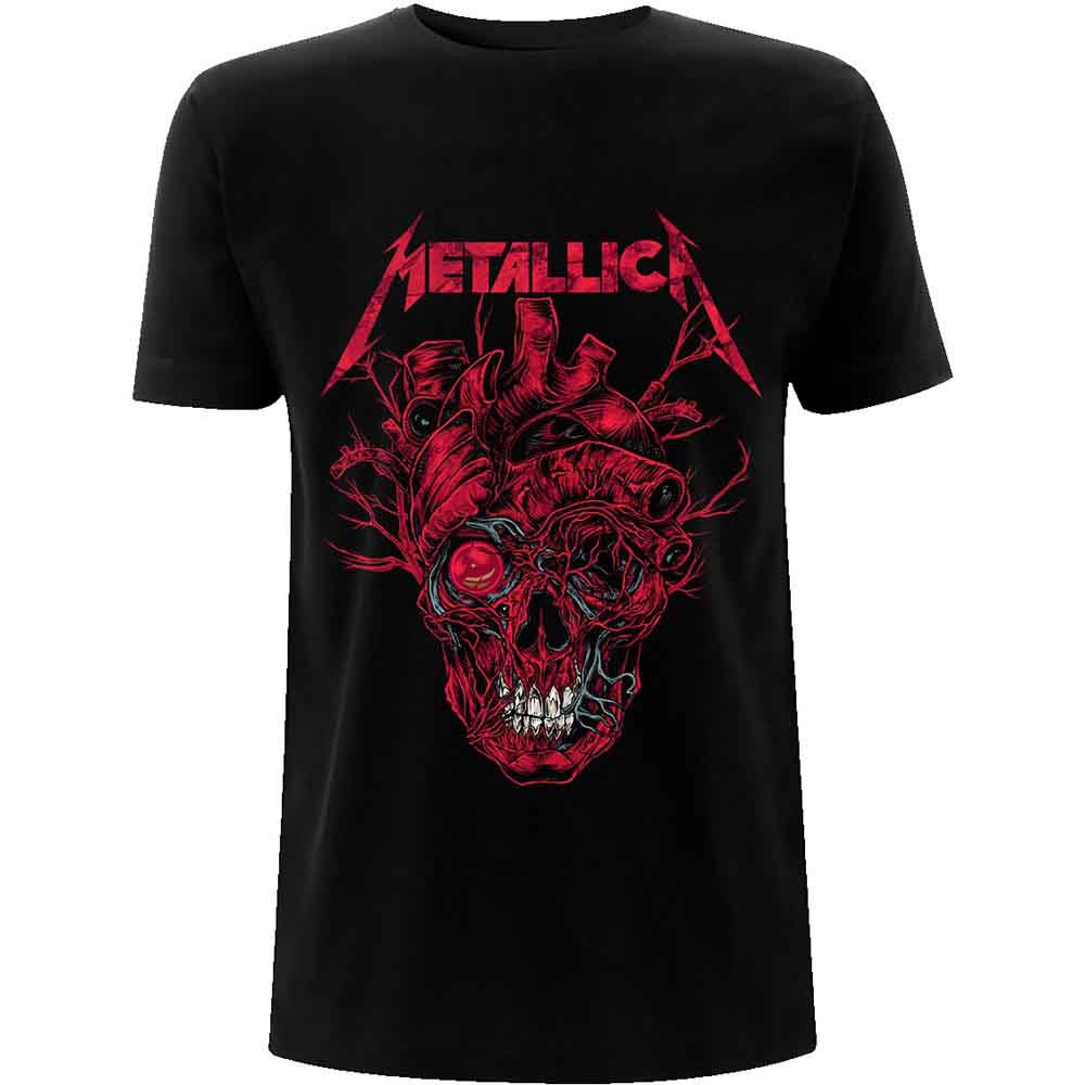 Metallica Heart Skull Mens T Shirt Officially Licensed