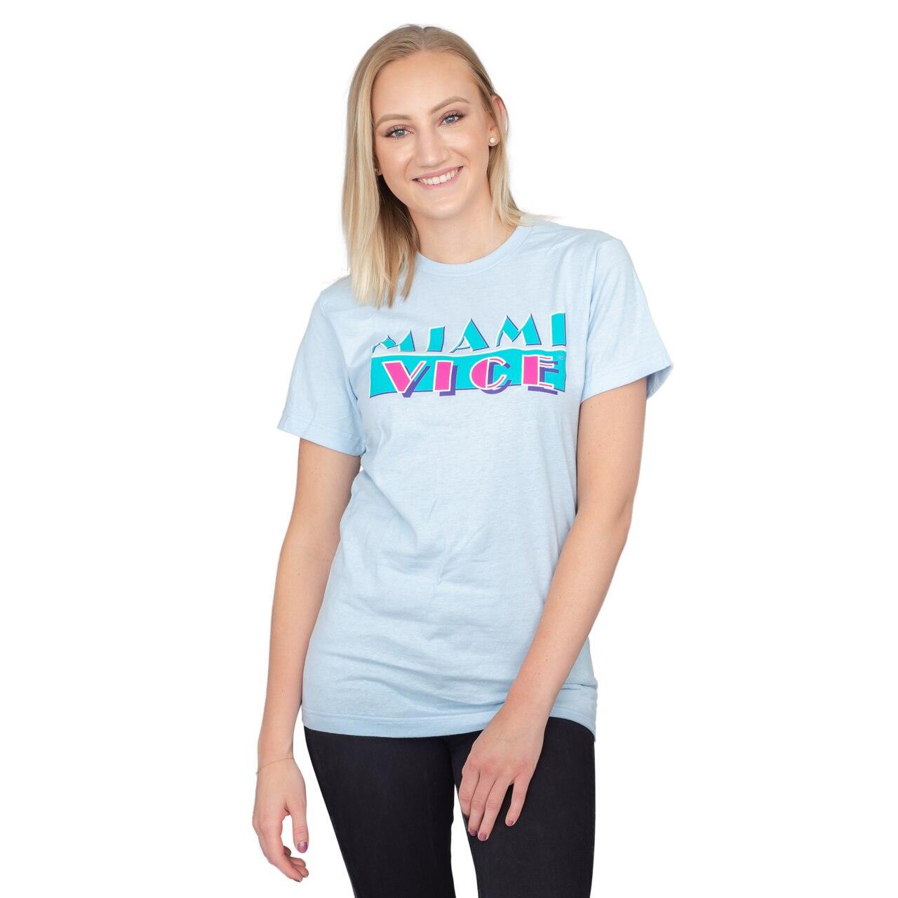 Miami Vice Light Blue Logo T-shirt
