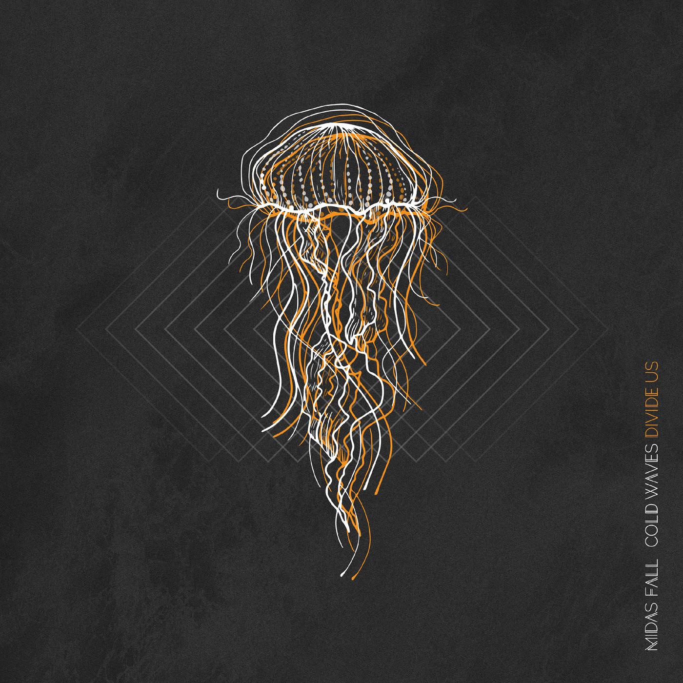 Midas Fall - Cold Waves Divide Us (CLEAR WITH ORANGE AND BLACK SPLATTER VINYL) Vinyl Record