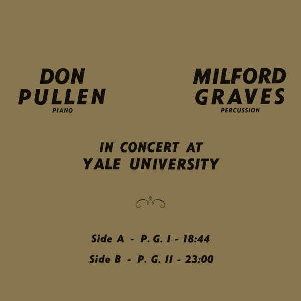 MILFORD GRAVES & DON PULLEN - In Concert At Yale University Vinyl Record