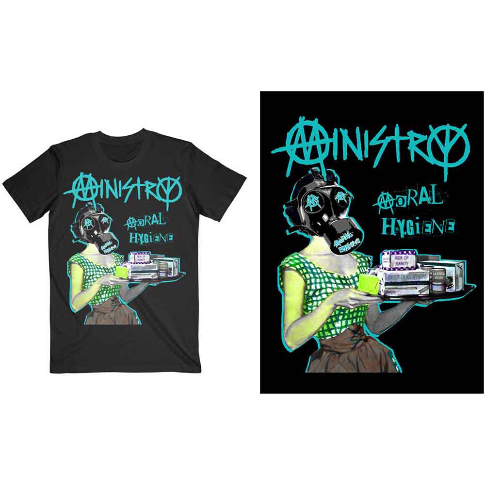MINISTRY Moral Hygiene Gasmask Mens T Shirt Officially Licensed