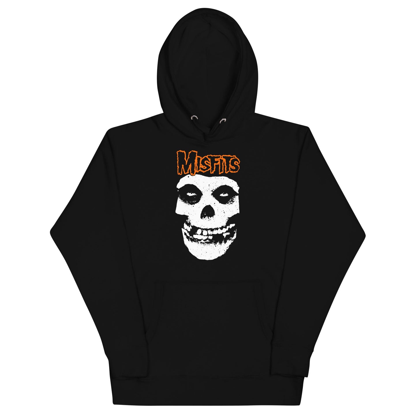 Misfits Orange Skull Mens Officially Licensed Hoodie Black