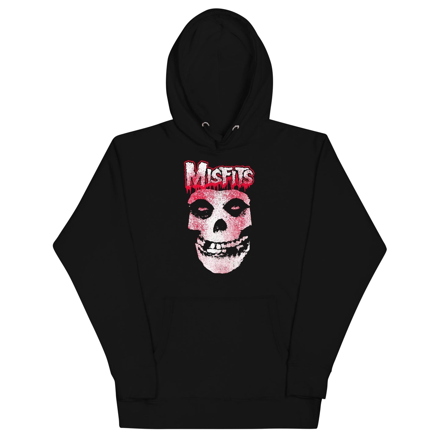 Misfits Tagged Skull Mens Officially Licensed Hoodie Black