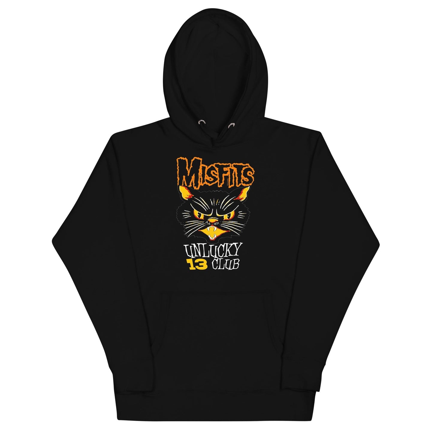 Misfits Unlucky 13 Club Mens Officially Licensed Hoodie Black