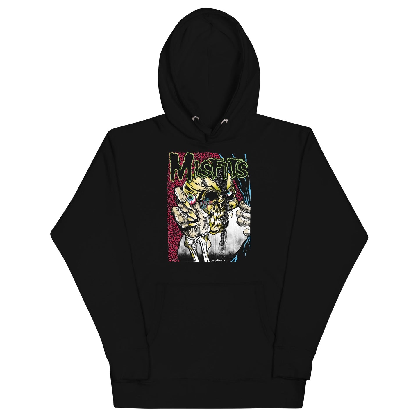 Misfits Open Skull Mens Officially Licensed Hoodie Black