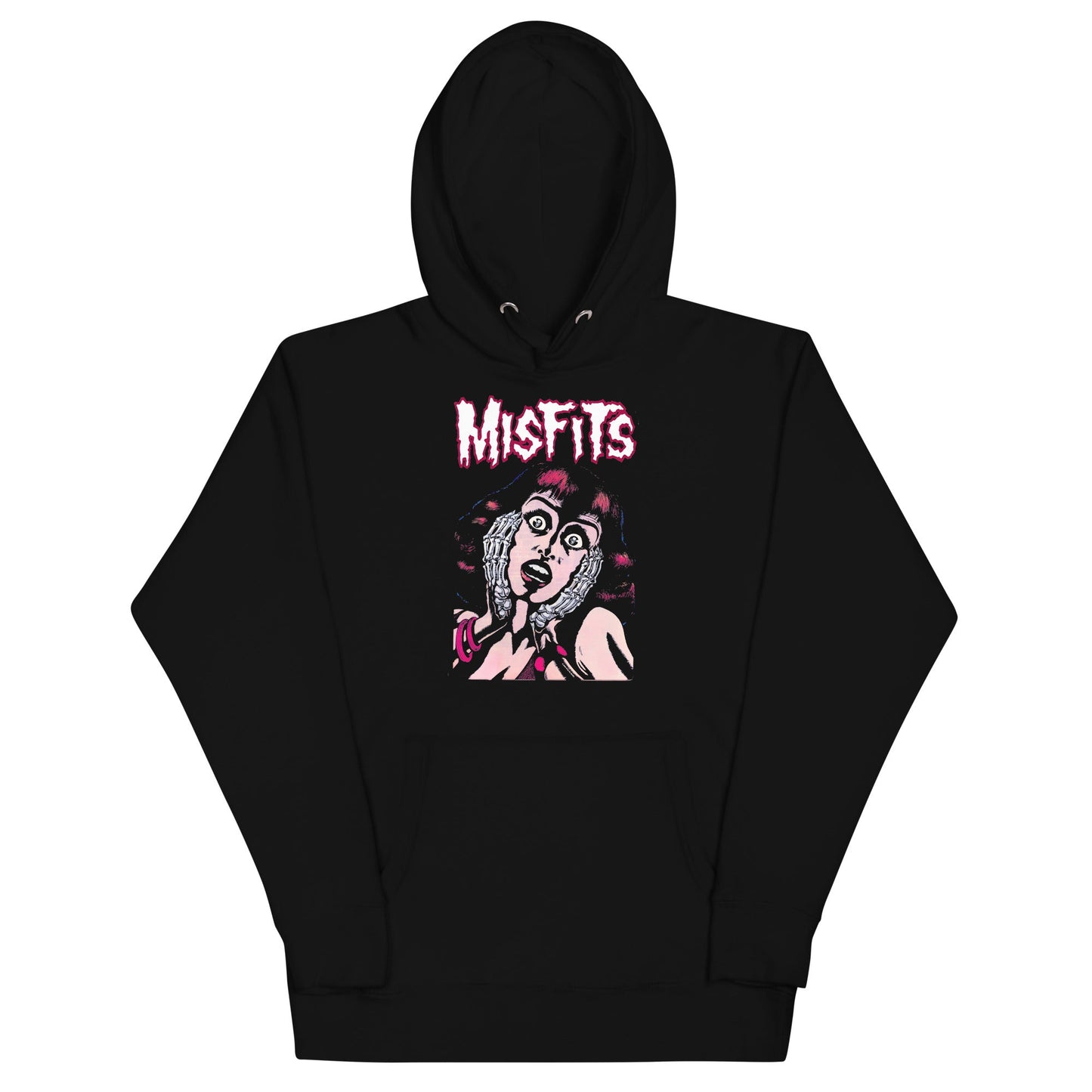 Misfits Screaming Mens Officially Licensed Hoodie Black