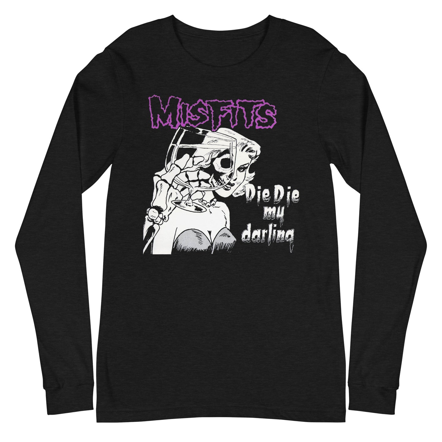 Misfits Looking Glass Mens Long Sleeve Shirt Black