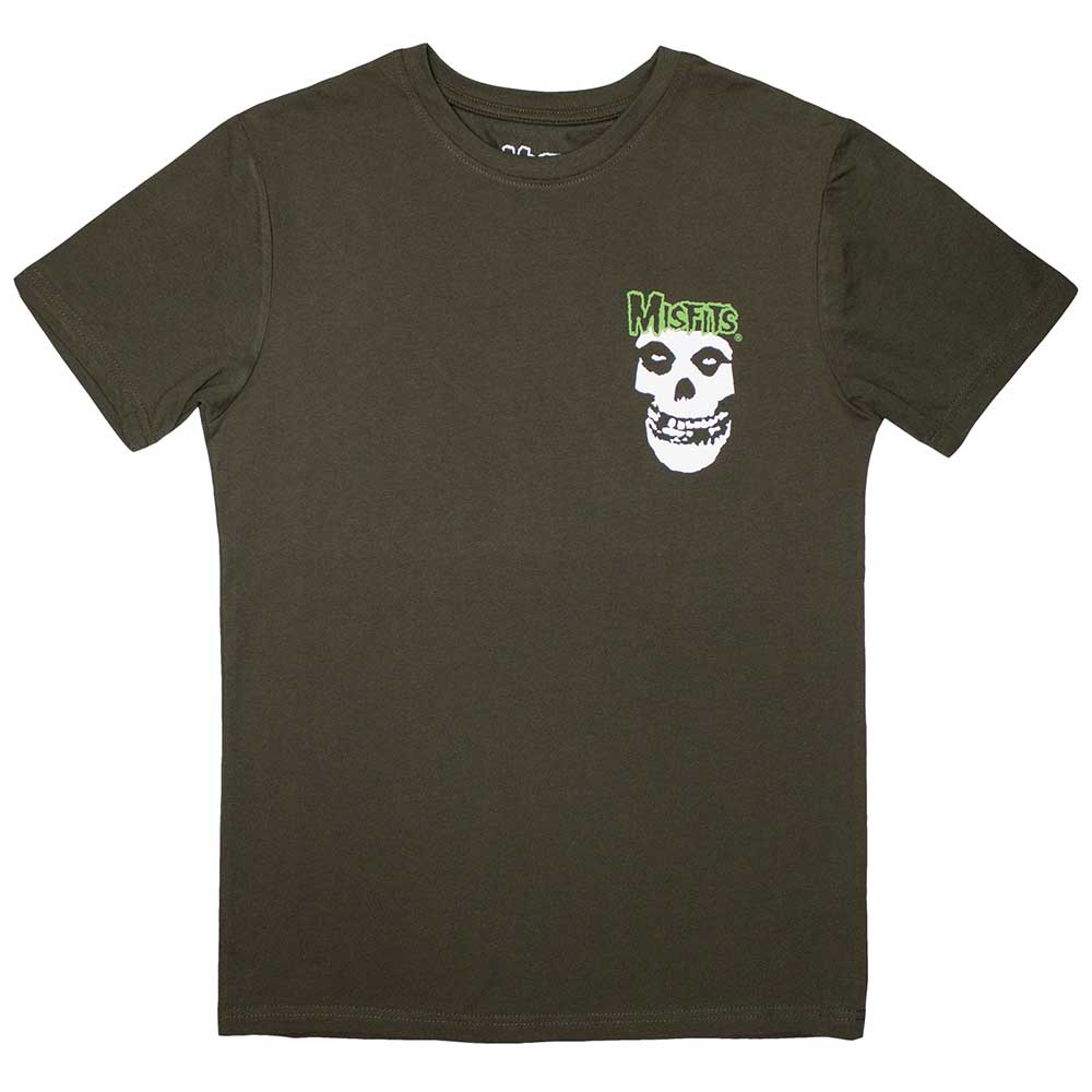 Misfits Mini Skull & Logo Mens T Shirt Officially Licensed