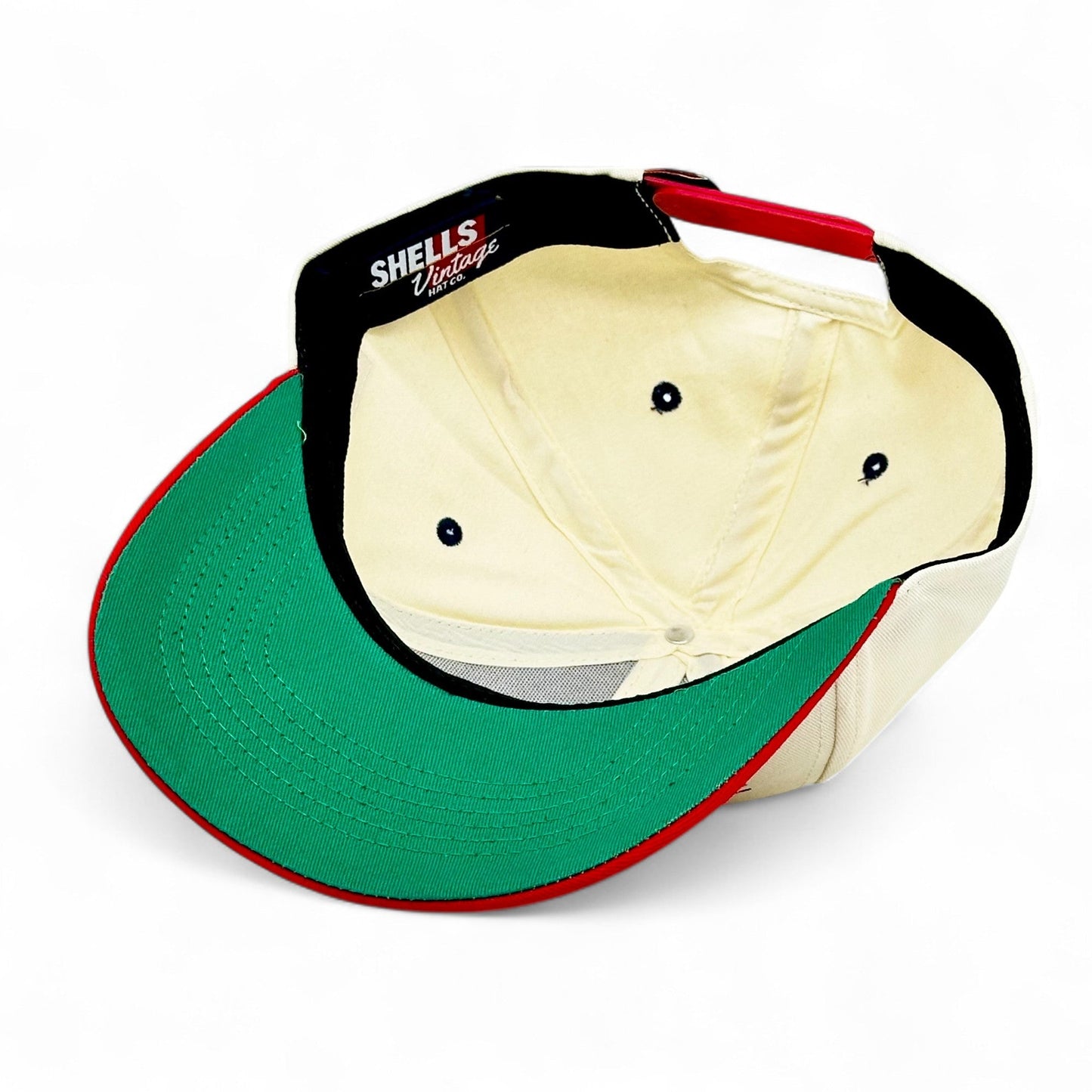 Mississippi Snapback Hat - The Magnolia (Cream/Red)