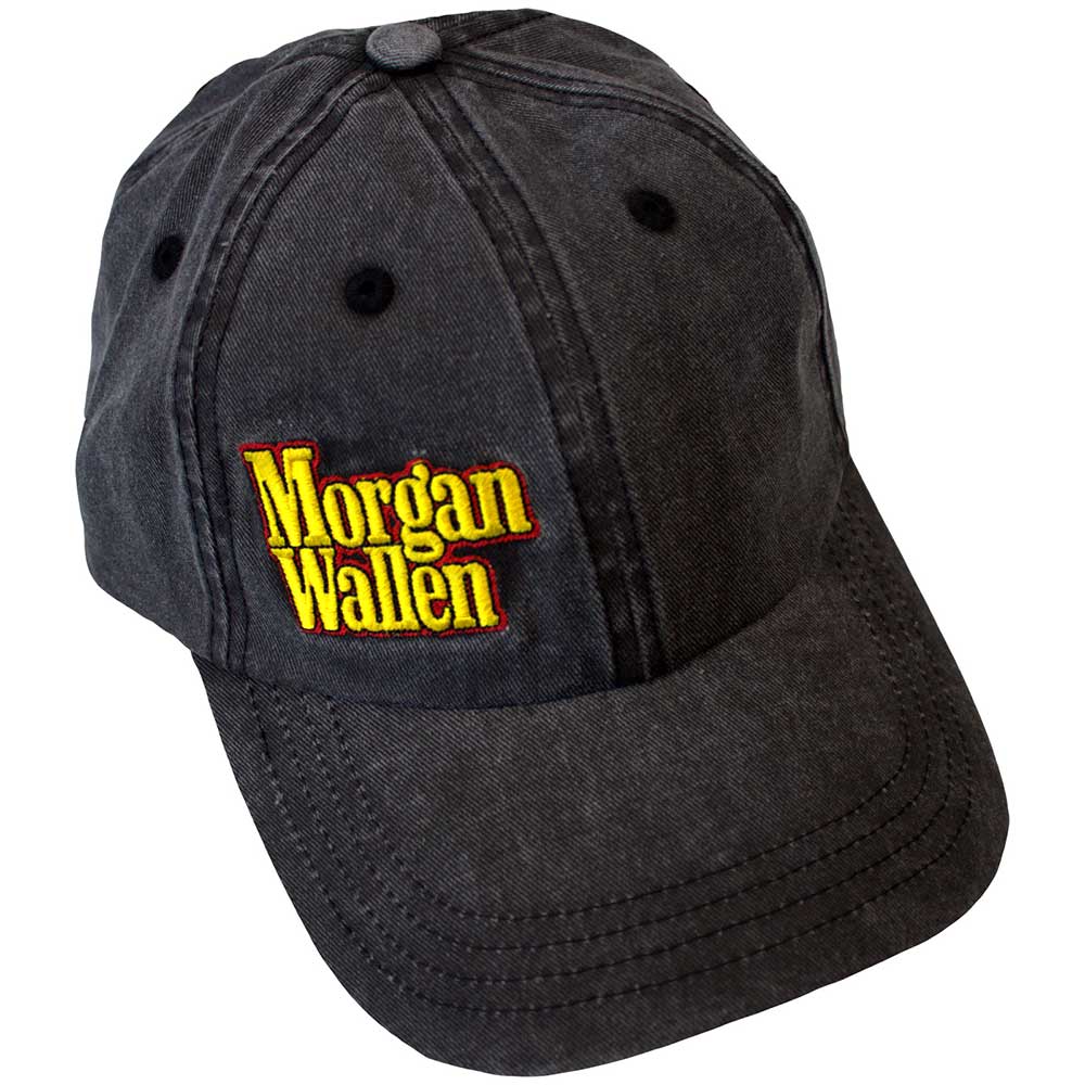 Morgan Wallen Stacked Logo Side Baseball Cap Hat Grey