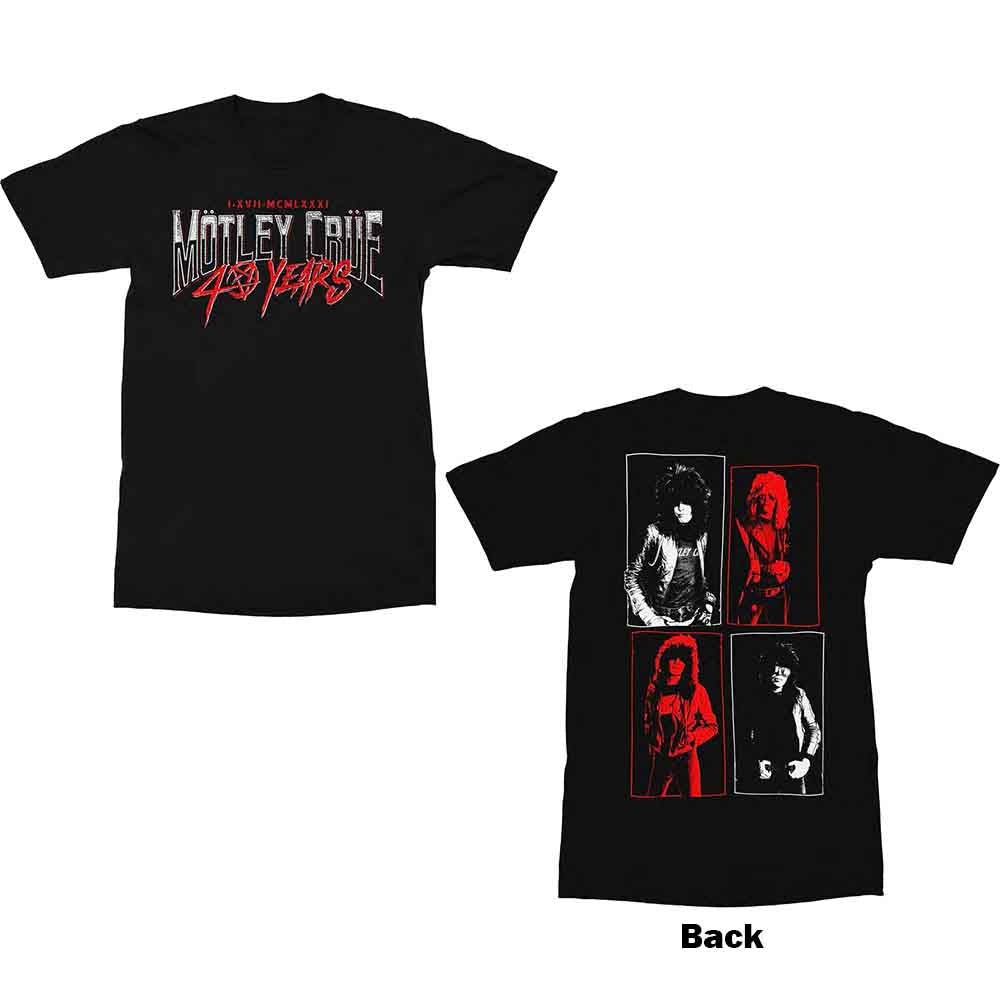 Motley Crue 40 Years Mens T Shirt Officially Licensed