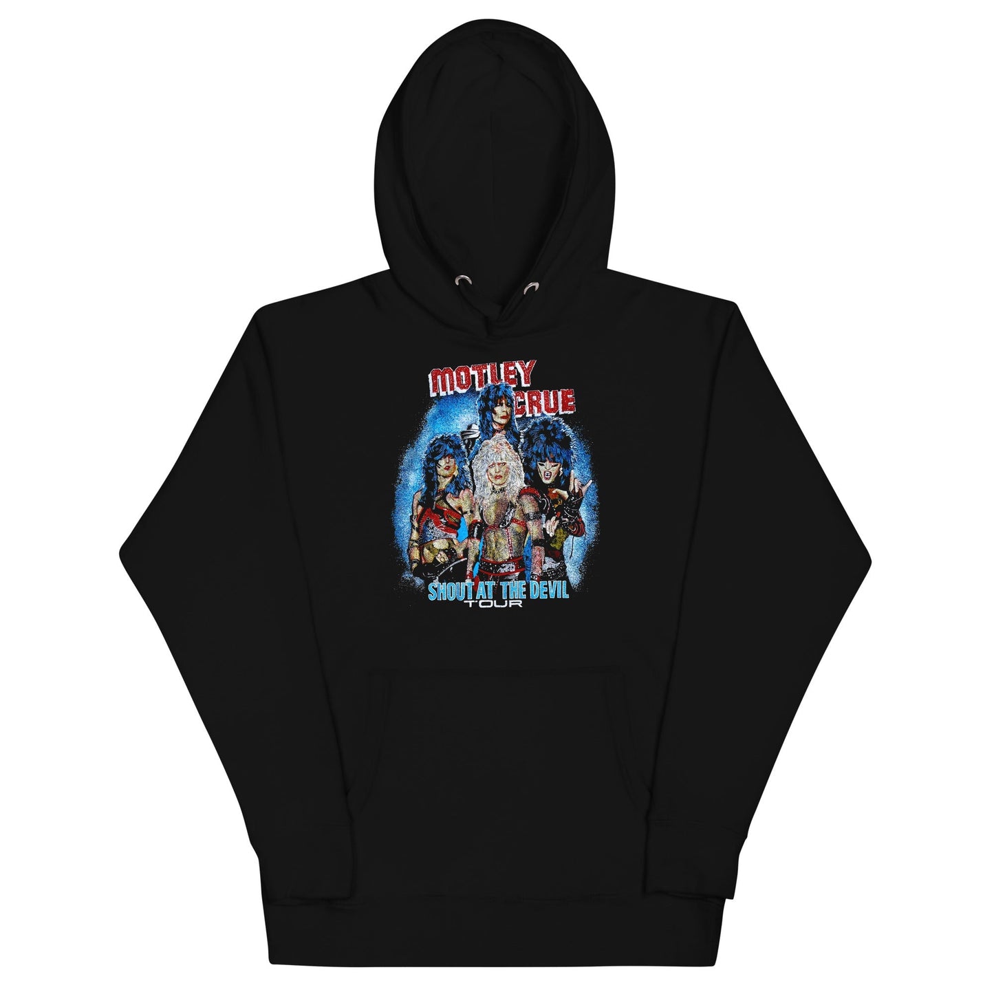 Motley Crue Shout Tour Mens Officially Licensed Hoodie Black