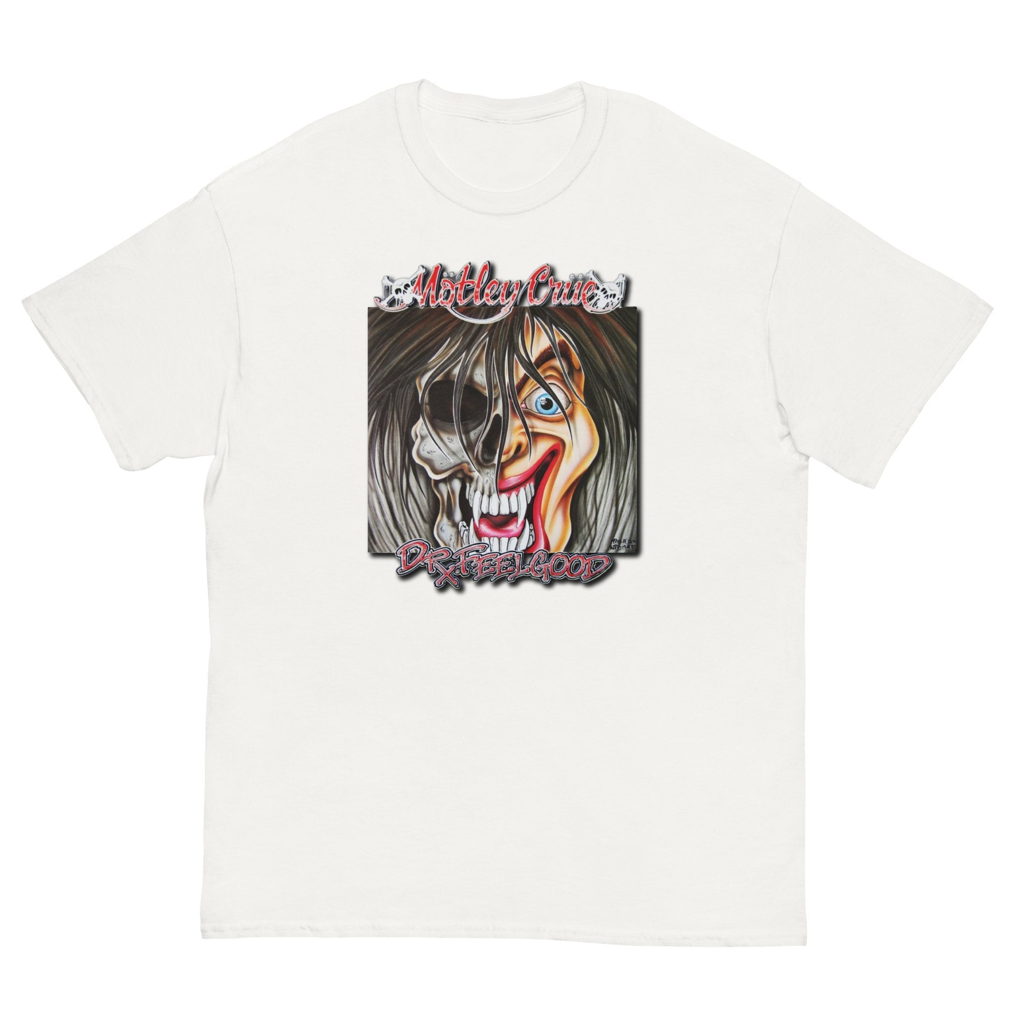 Motley Crue Vintage Dr. Feelgood Jumbo Print Mens T Shirt White  Rock ...