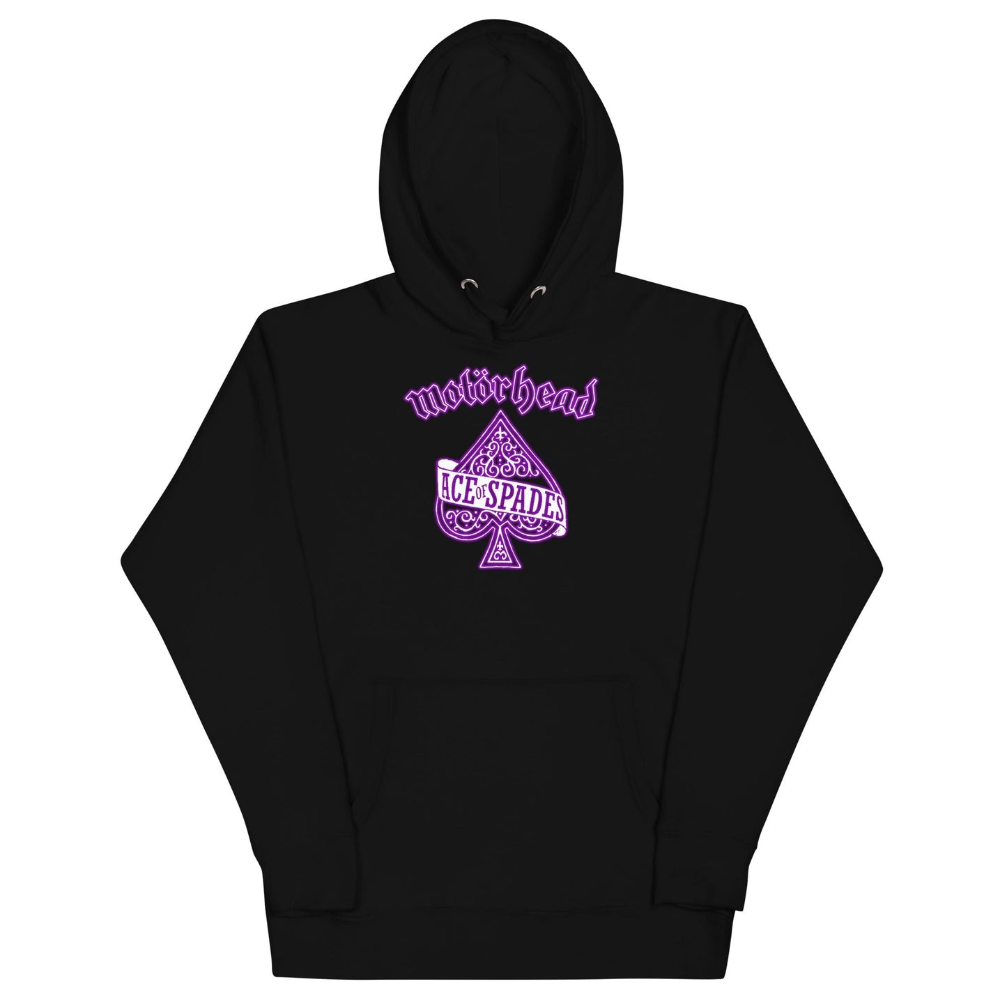 Motorhead Purple Ace Mens Officially Licensed Hoodie Black