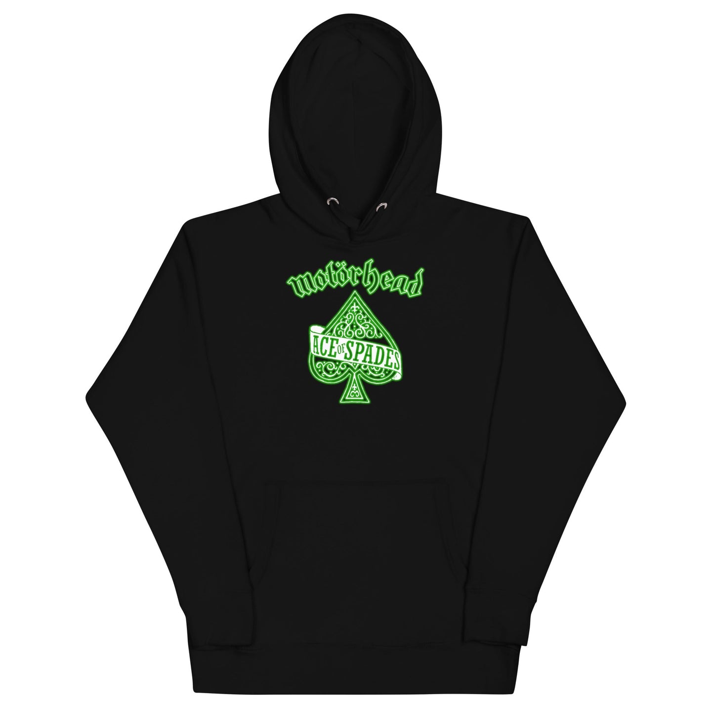 Motorhead Green Ace Mens Officially Licensed Hoodie Black