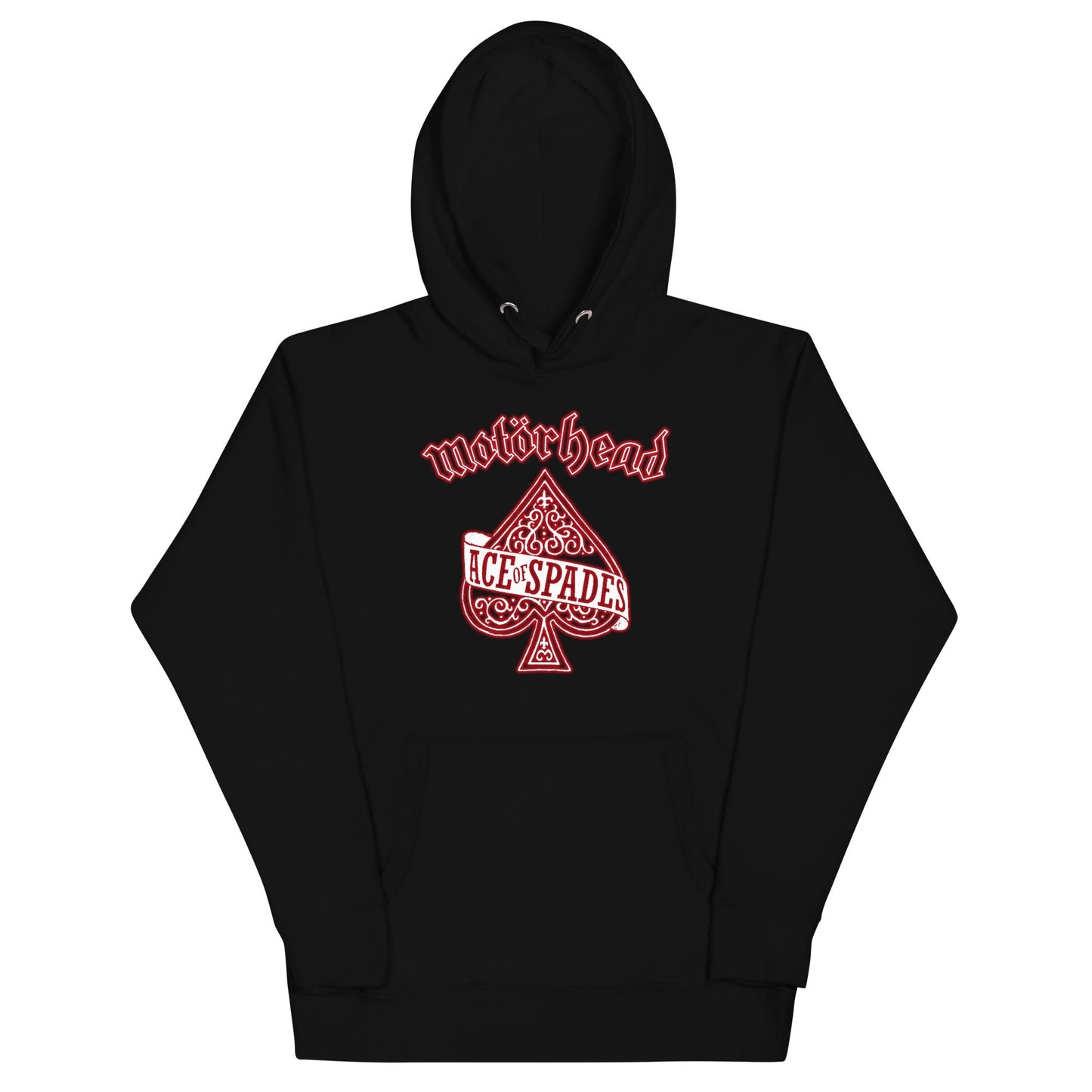 Motorhead Red Ace Mens Officially Licensed Hoodie Black
