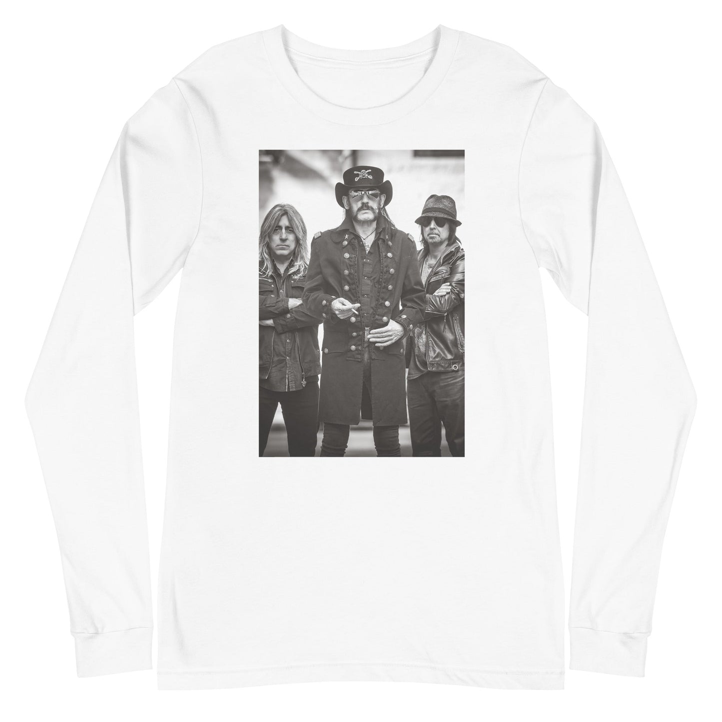 Motorhead With the Band Mens Long Sleeve Shirt White