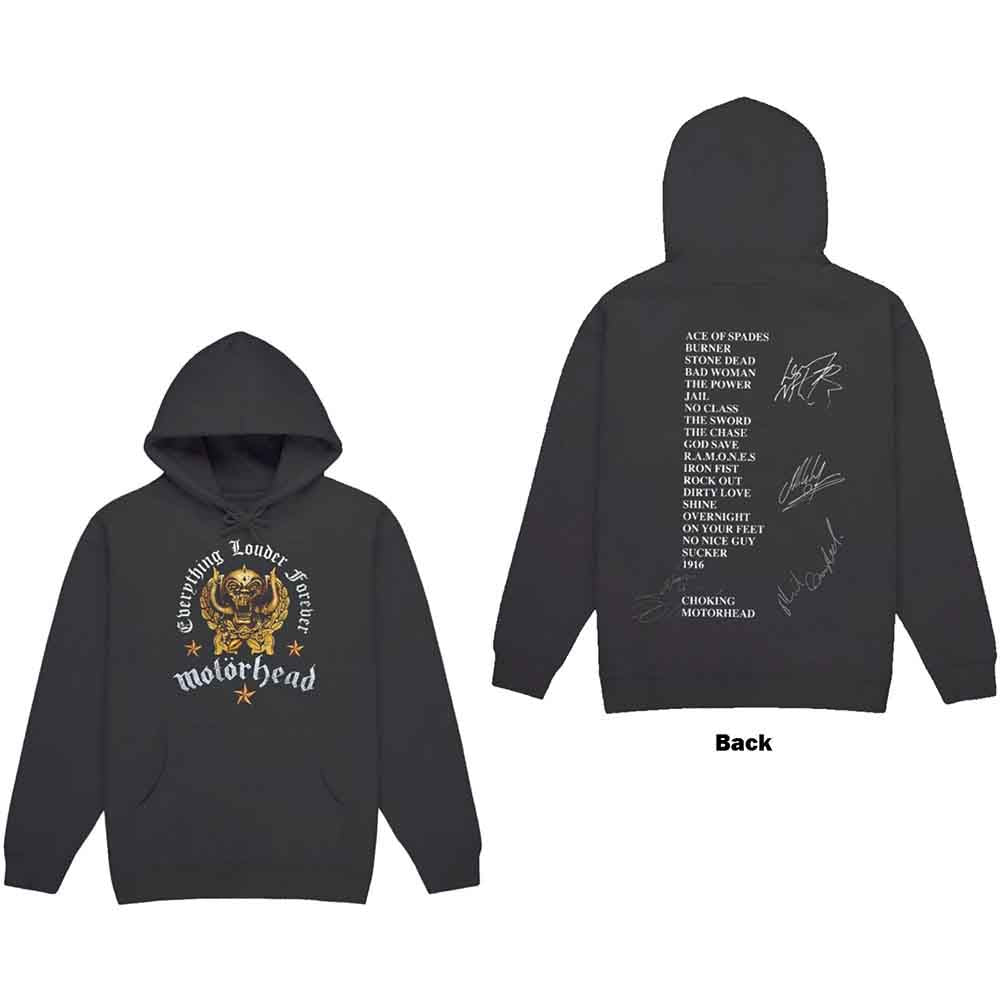 Motorhead Everything Louder Forever Hoodie Sweatshirt Officially Licensed