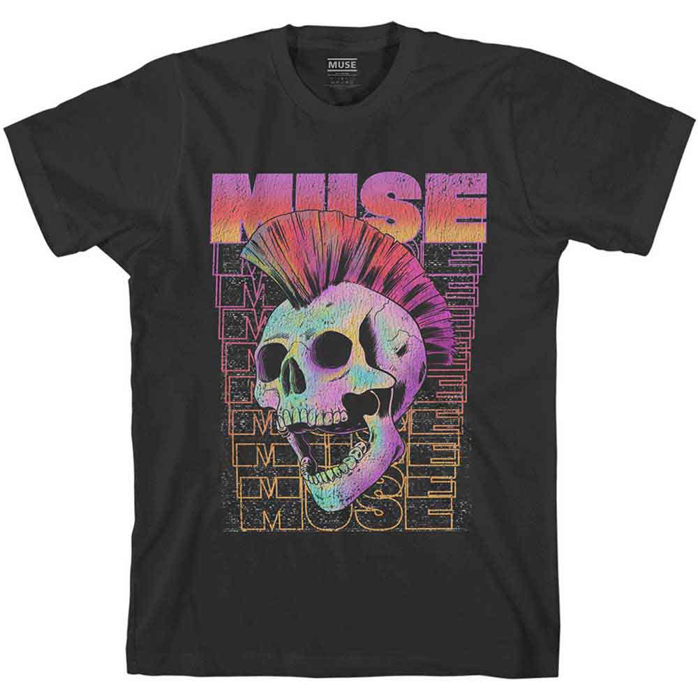 Muse Mowhawk Skull Mens T Shirt Officially Licensed