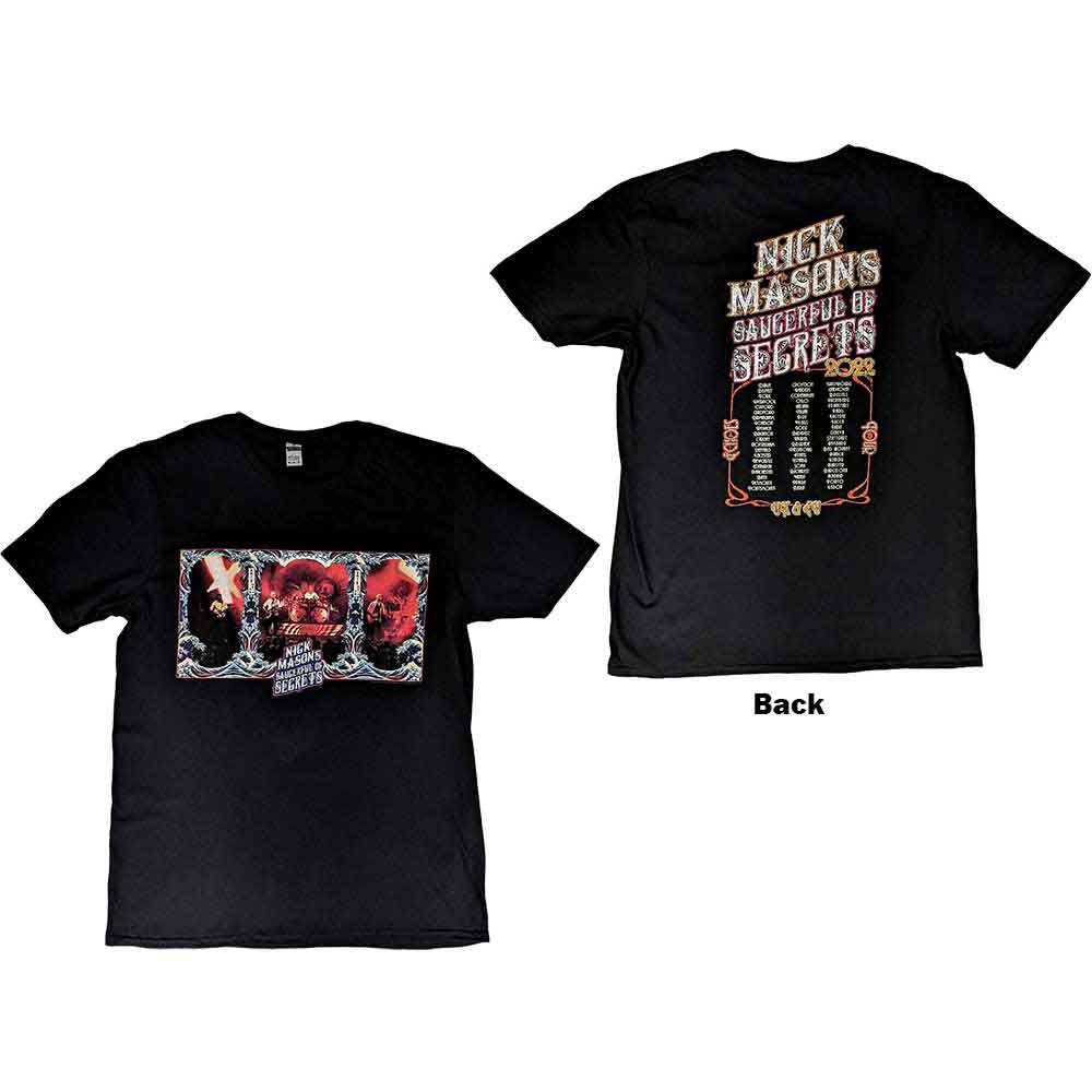 Nick Mason's Saucerful of Secrets Hokusai Wave European Tour 2022 Mens T Shirt Officially Licensed