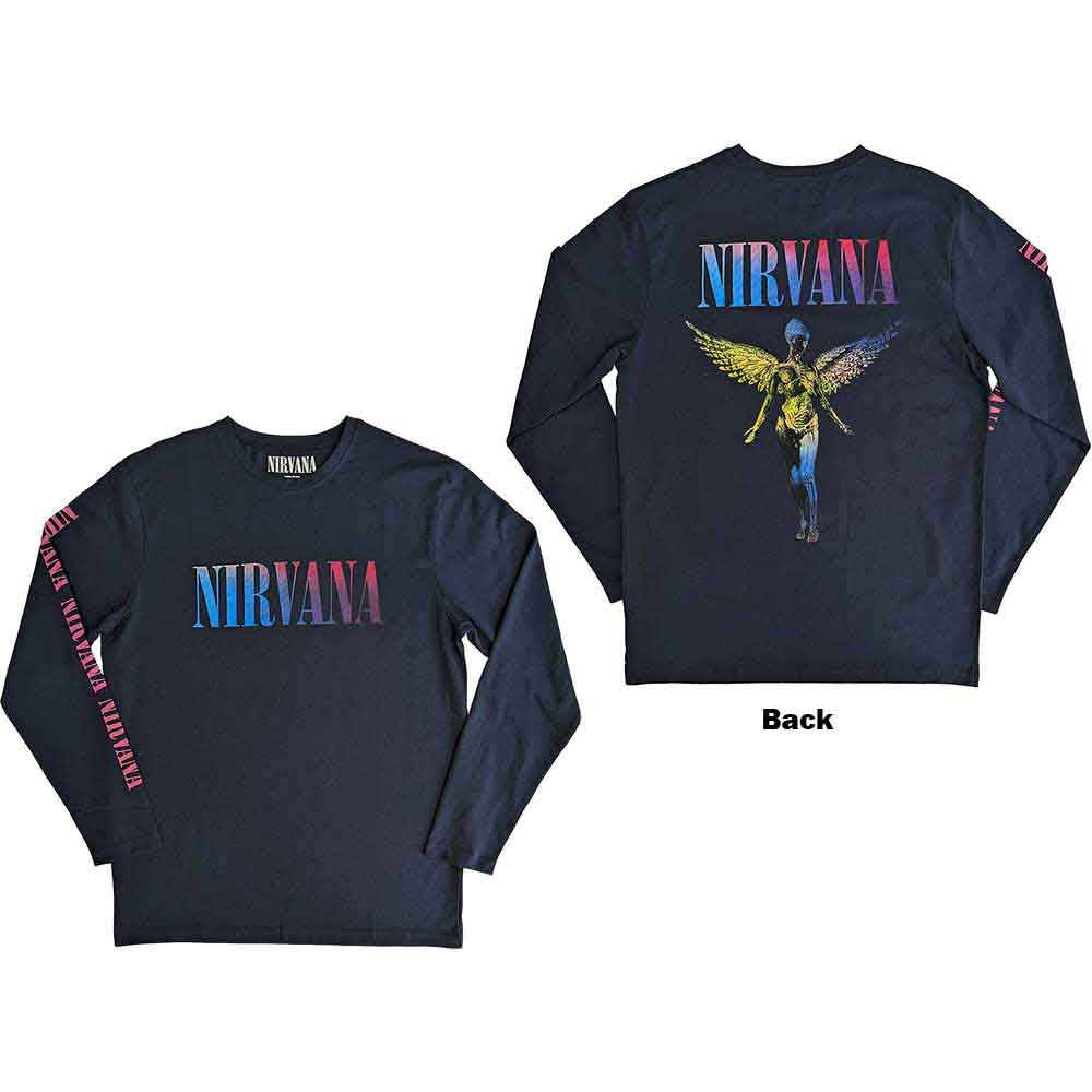 Nirvana Angelic Gradient Long Sleeve Shirt Officially Licensed