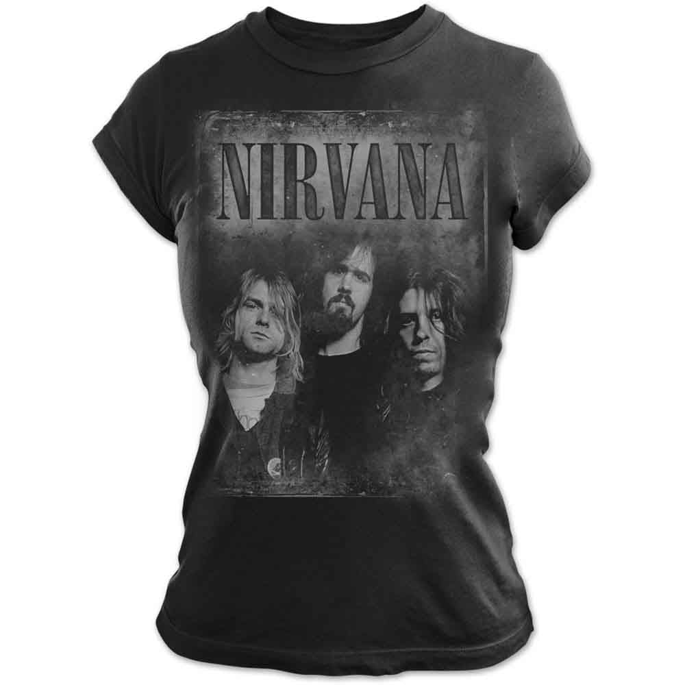 Nirvana Faded Faces Womens T Shirt Officially Licensed