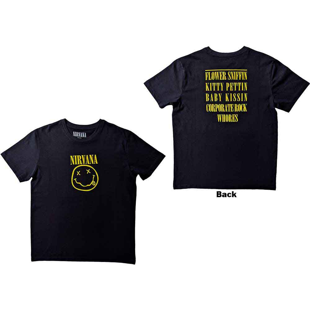 Nirvana Flower Sniffin Mens T Shirt Officially Licensed