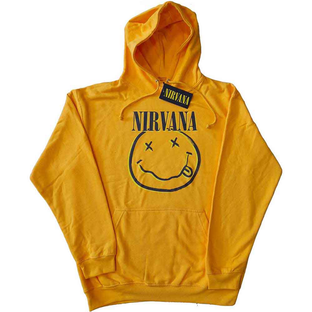 Nirvana Inverse Happy Face Hoodie Sweatshirt Officially Licensed