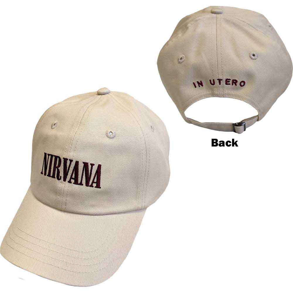 Nirvana Text Logo in Utero Hat Officially Licensed
