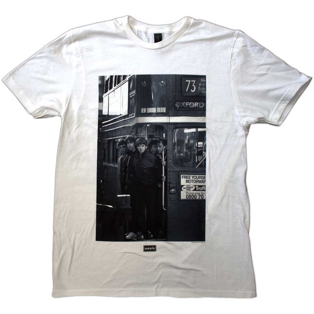 Oasis London Bus Photo Mens T Shirt White