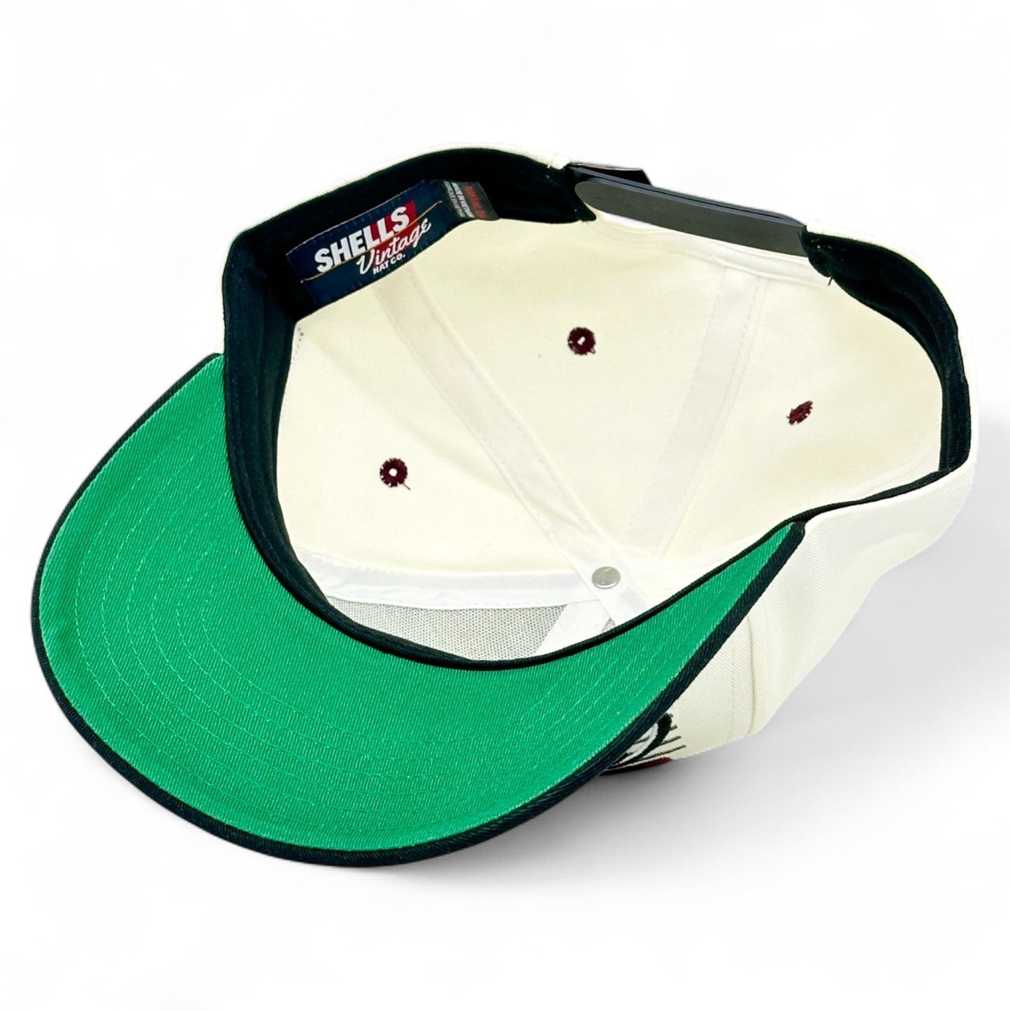 Oklahoma Snapback Hat - The Bozworth (Cream/Black)