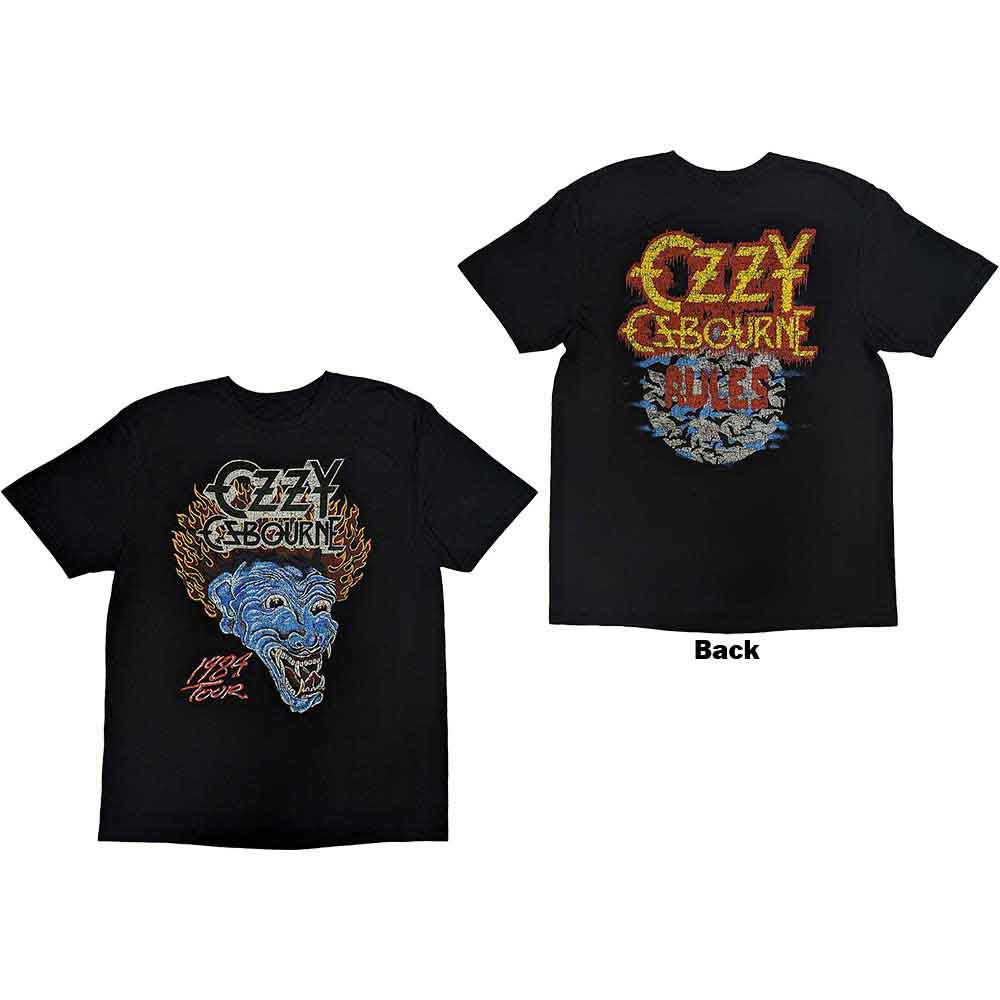 Ozzy Osbourne Bark At The Moon Tour '84 Mens T Shirt Officially Licensed