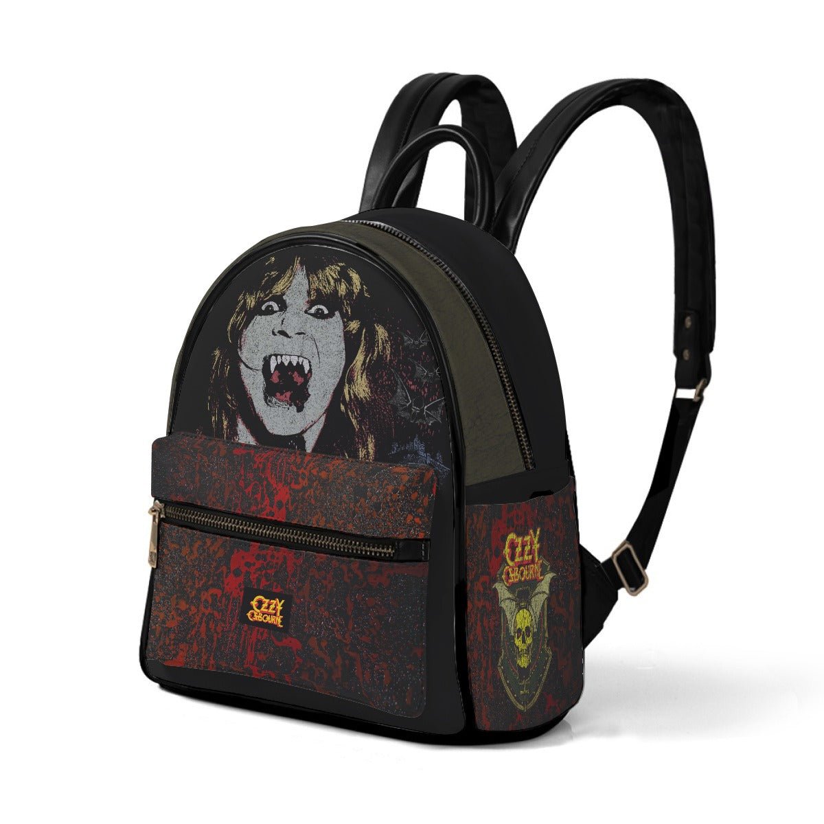 Ozzy Osbourne Mini Backpack Vegan Leather Black Officially Licensed