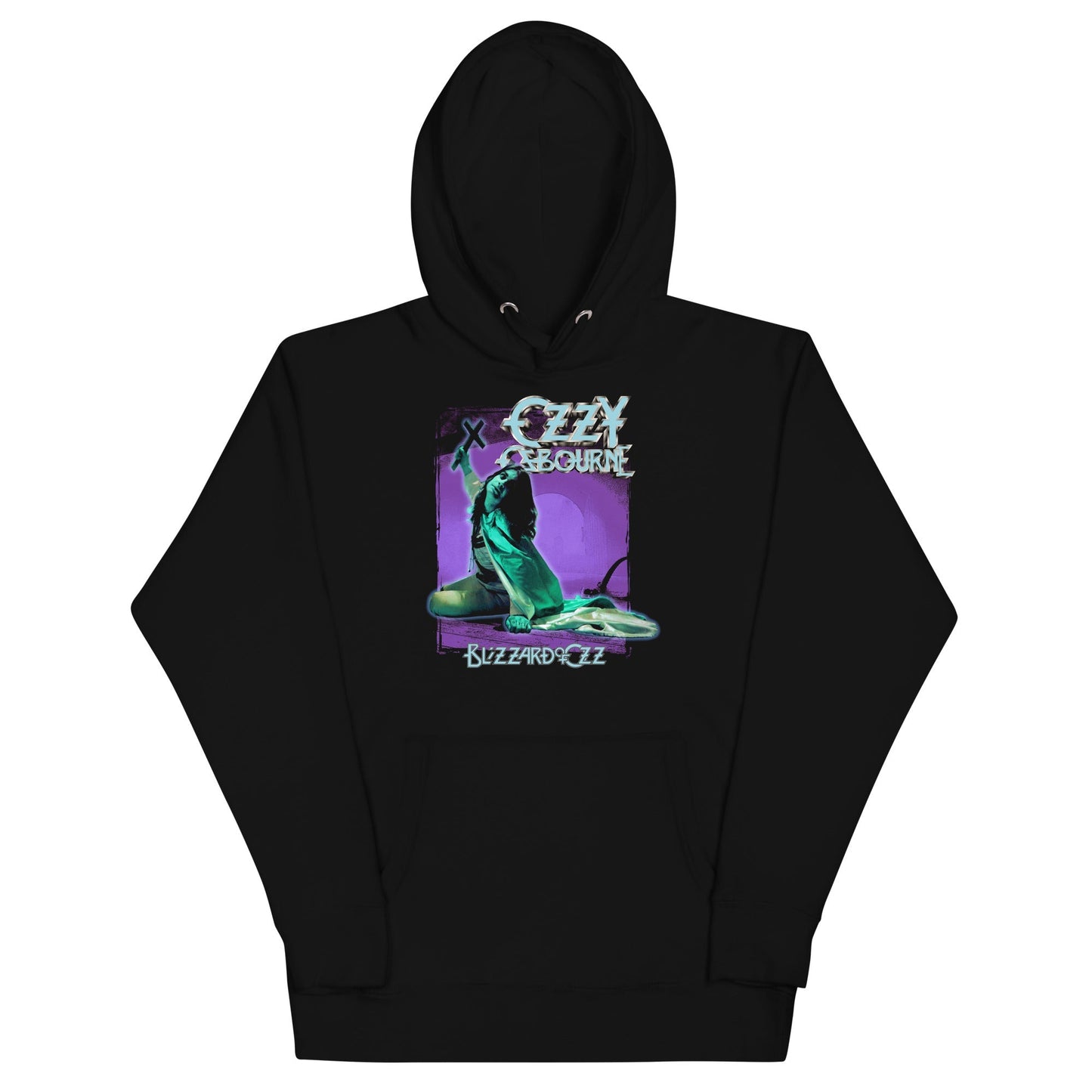 Ozzy Osbourne Blizzard of Ozz Mens Officially Licensed Hoodie Black