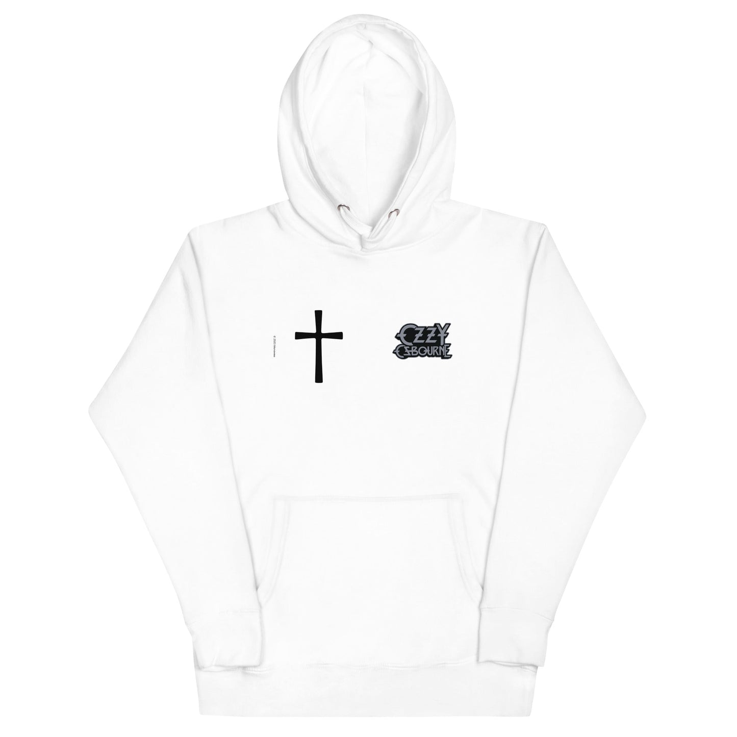 Ozzy Osbourne Cross Logo Mens Officially Licensed Hoodie White