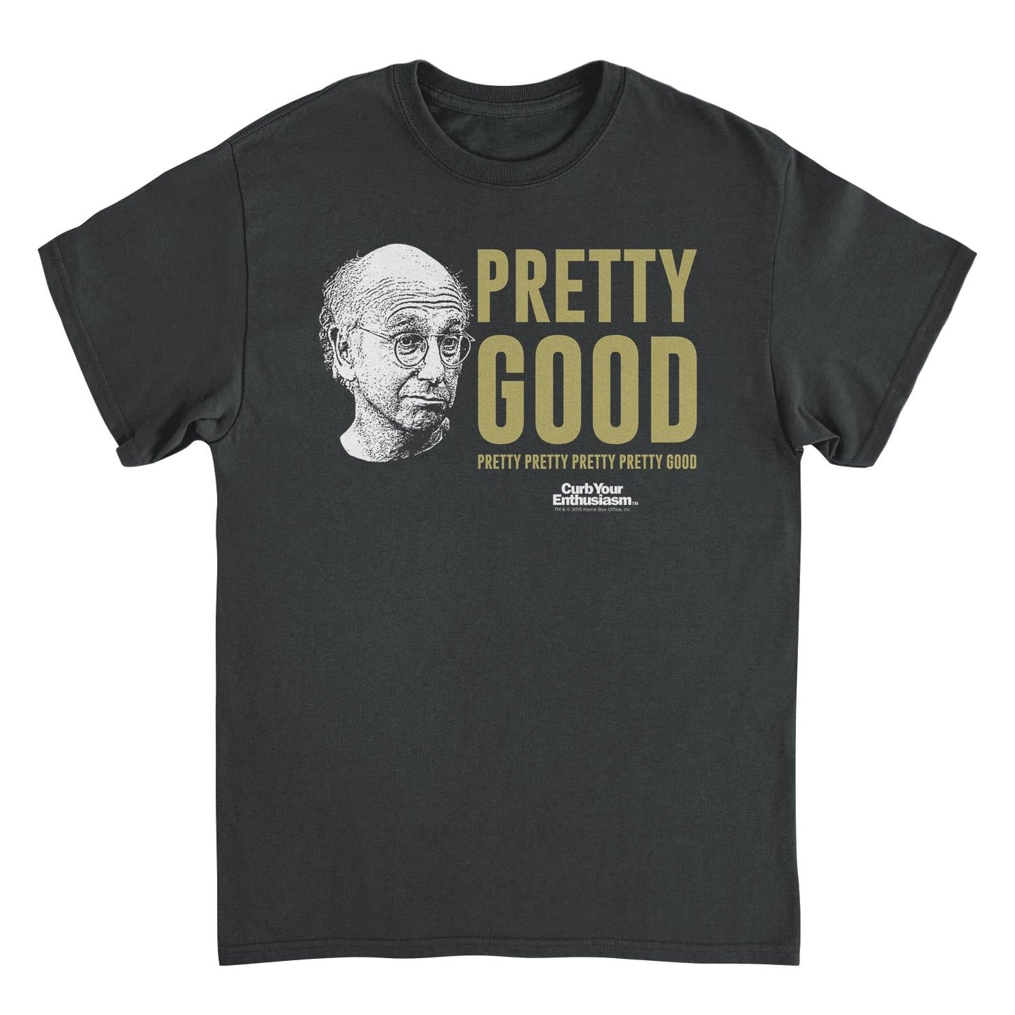 Curb Your Enthusiasm Pretty Good Larry Face Mens T Shirt Black Officially Licensed