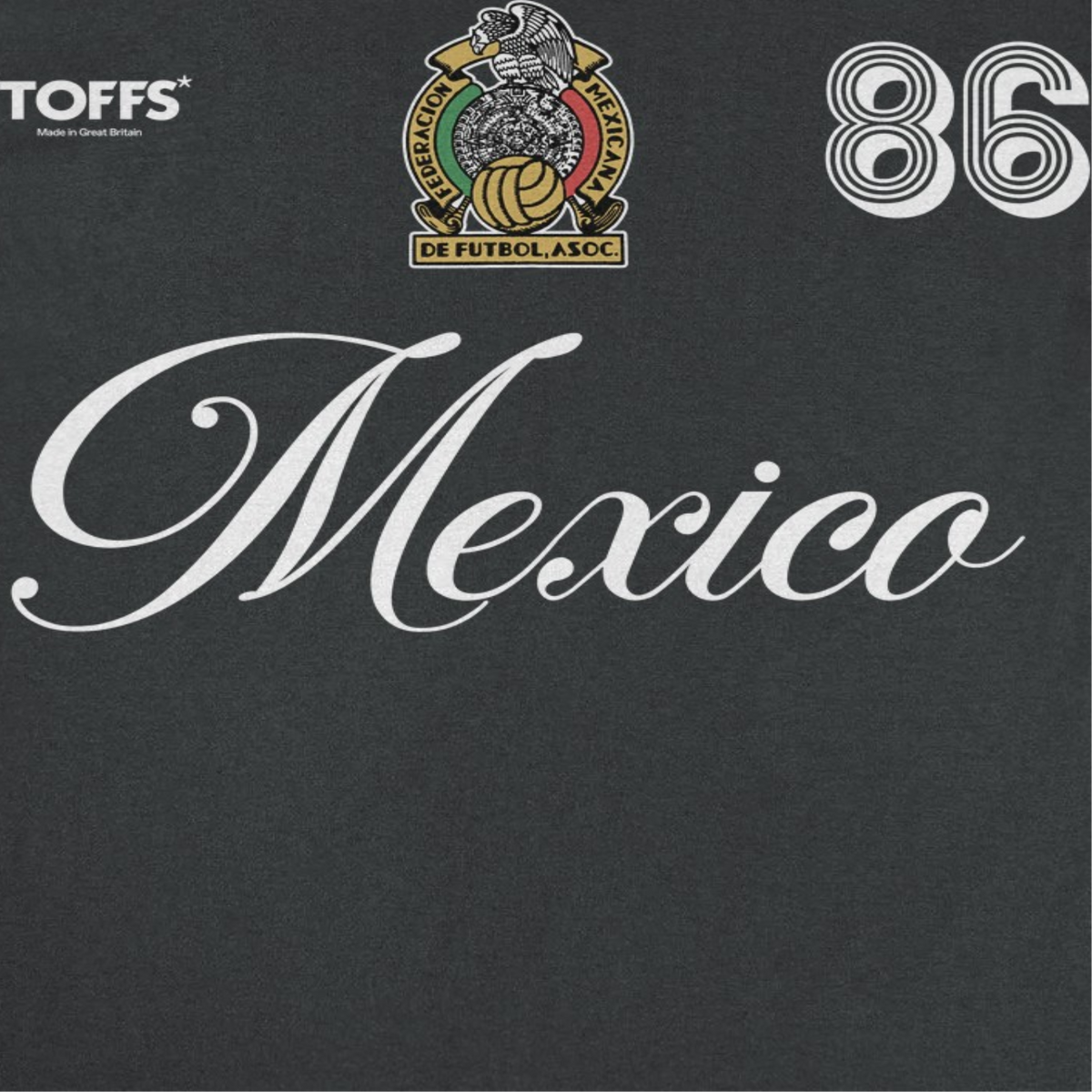 Toffs Retro Soccer Futbol Mexico Mens T Shirt Black Officially Licensed