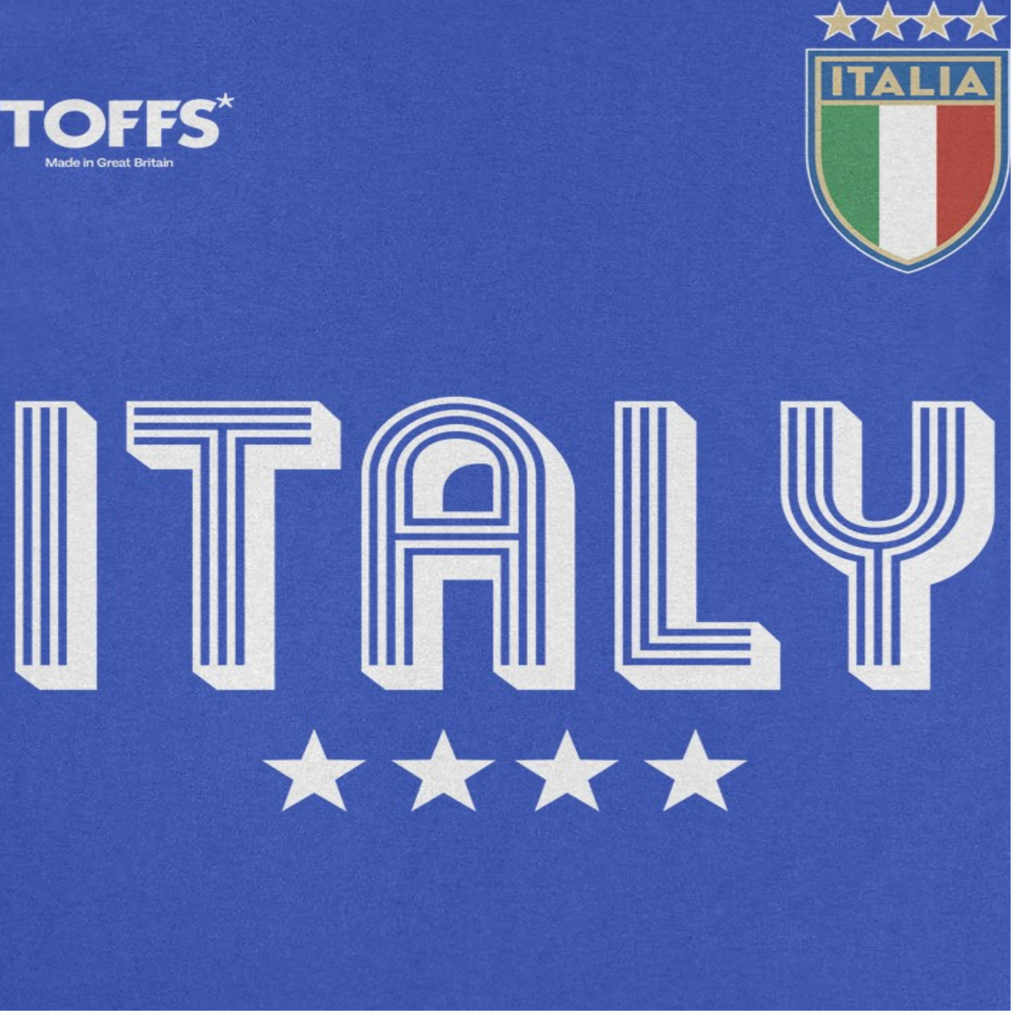 Toffs Retro Soccer Futbol Italia Mens T Shirt Royal Blue Officially Licensed