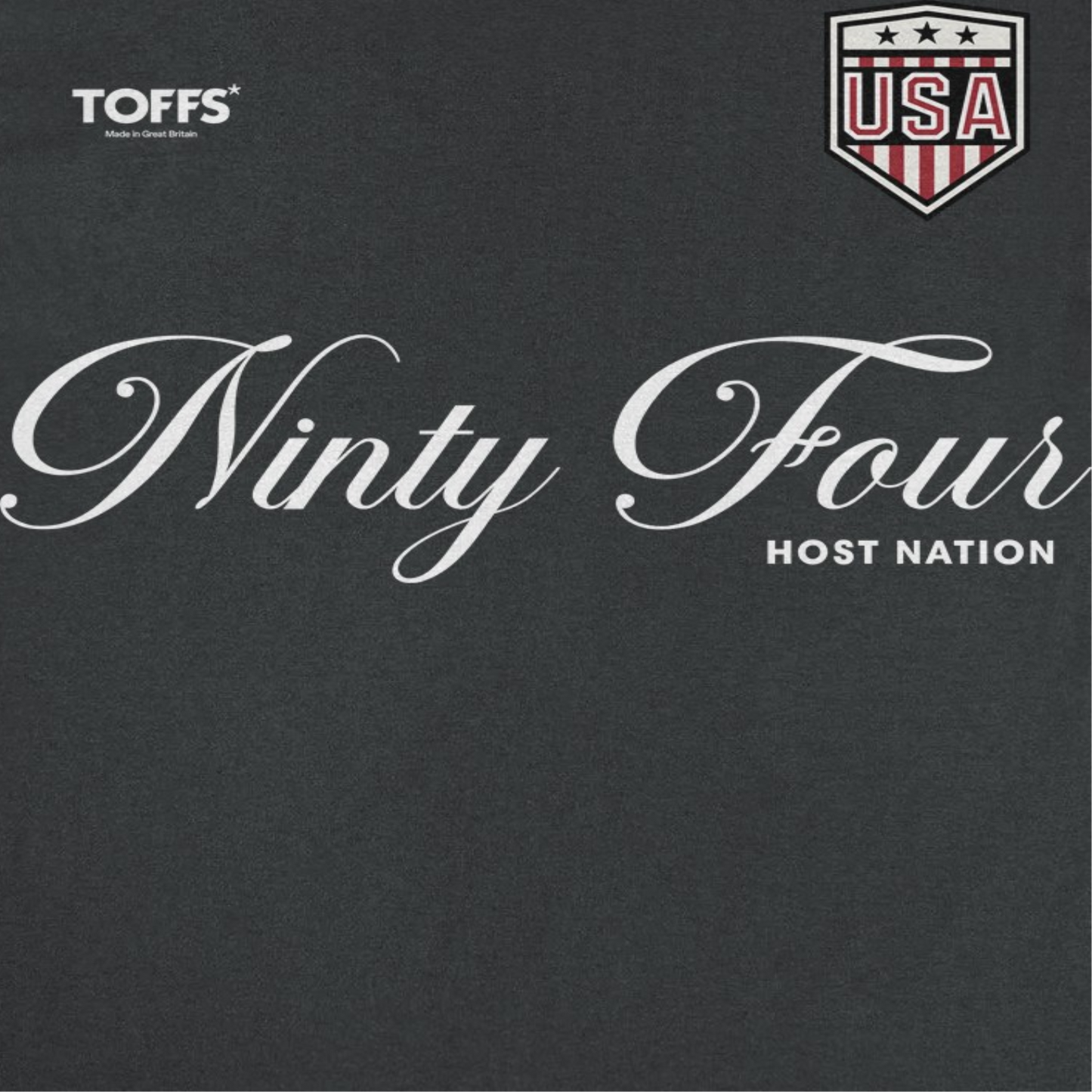 Toffs Retro Soccer Futbol Ninty Four Host Nation Mens T Shirt Black Officially Licensed