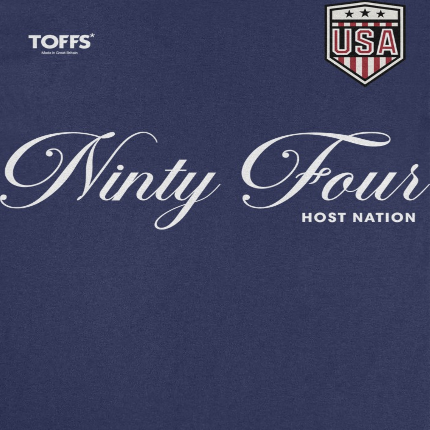 Toffs Retro Soccer Futbol Ninty Four Host Nation Mens T Shirt Navy Blue Officially Licensed
